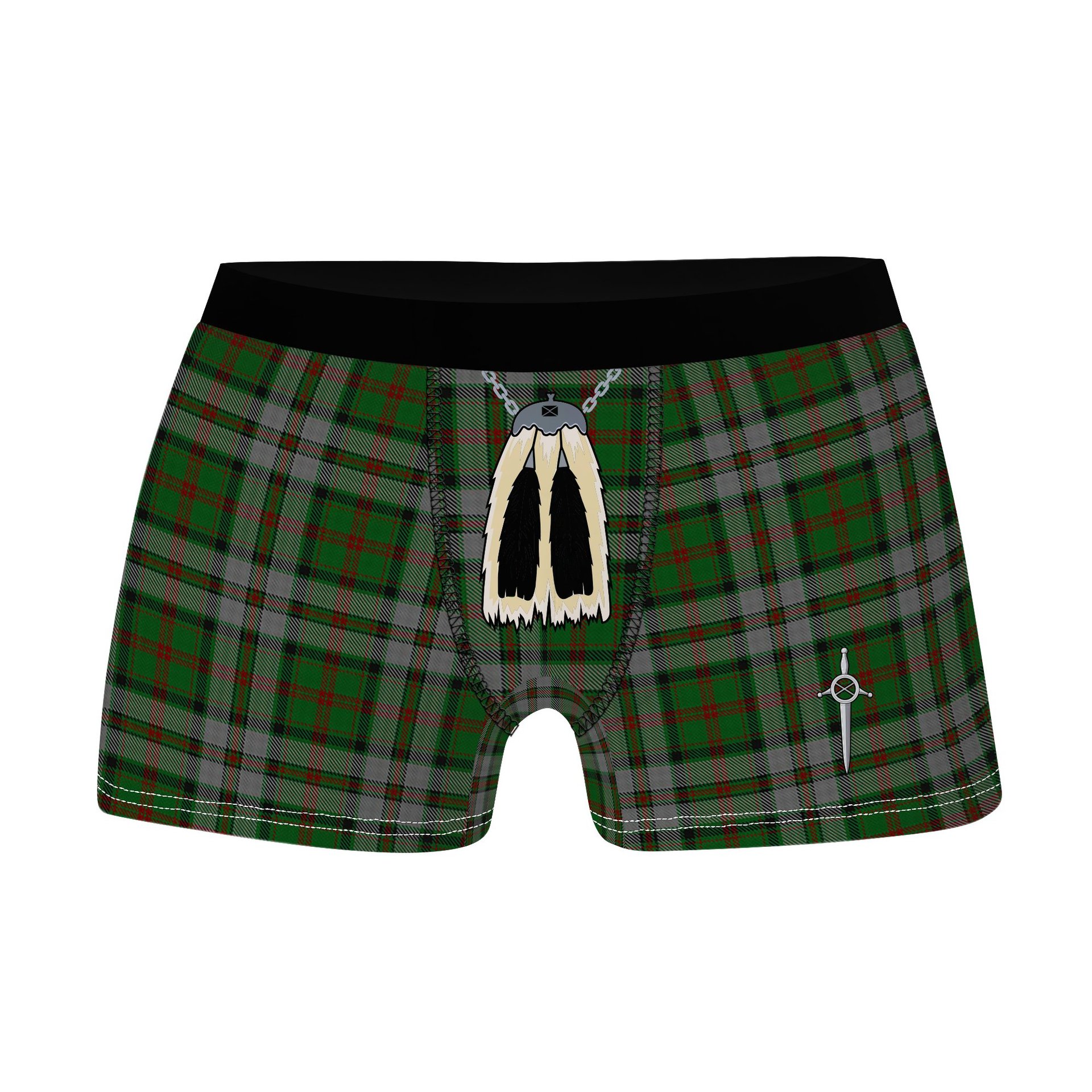 ScotsTee Shop Scottish MacNeish Hunting Clan Highland Kilt Sporran Tartan Boxer Briefs