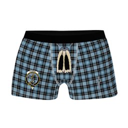 ScotsTee Shop Scottish Clarke Ancient Clan Crest Highland Kilt Sporran Tartan Boxer Briefs