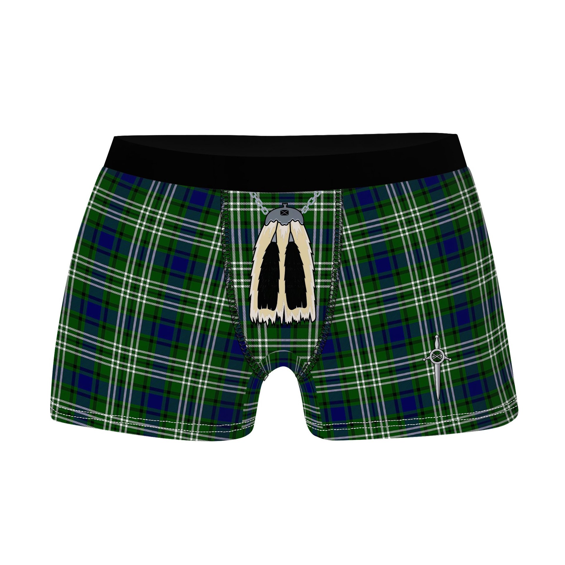 ScotsTee Shop Scottish Purves Clan Highland Kilt Sporran Tartan Boxer Briefs