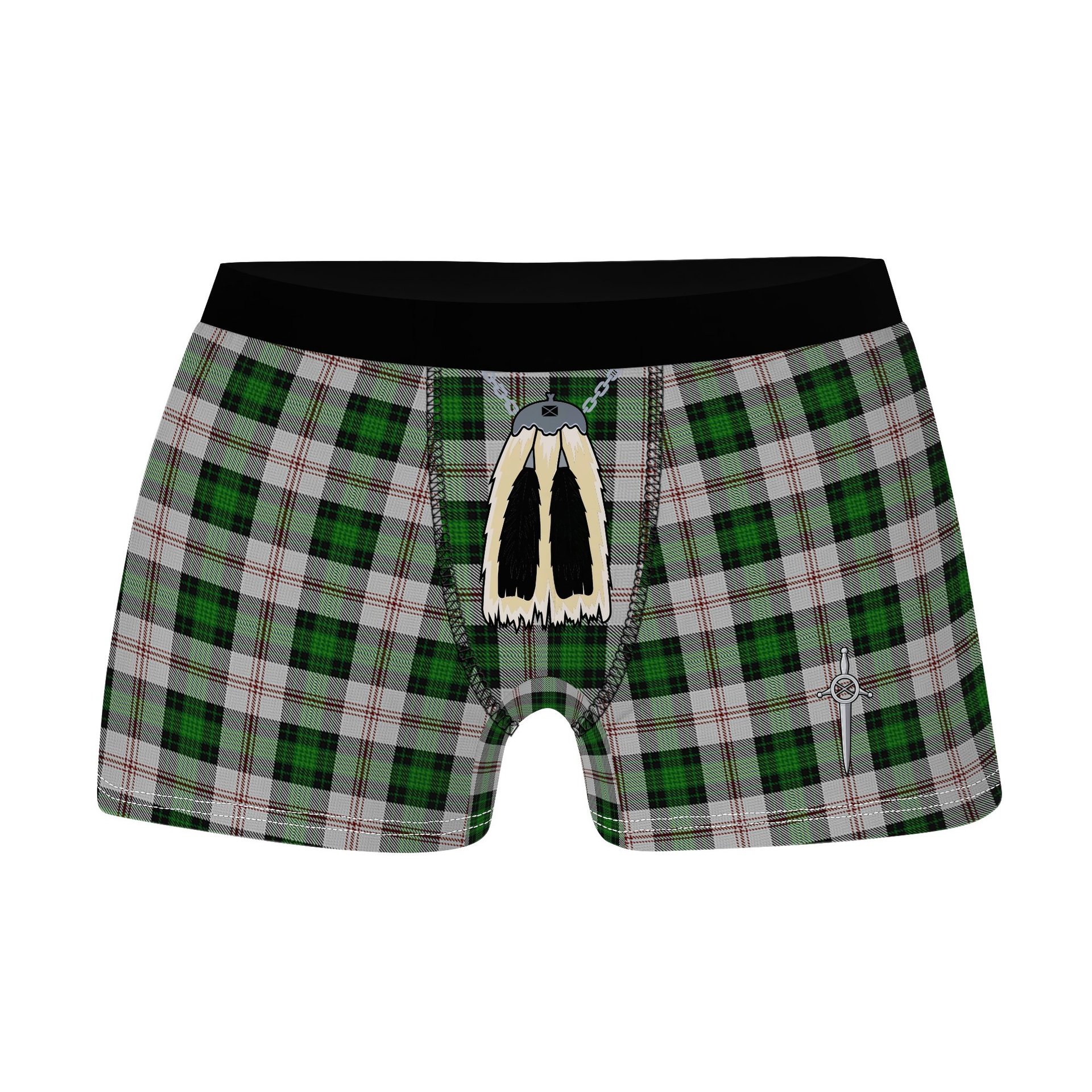 ScotsTee Shop Scottish Ross Arisaid Clan Highland Kilt Sporran Tartan Boxer Briefs