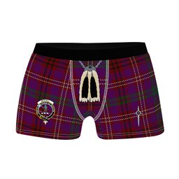 ScotsTee Shop Scottish McCall (Caithness) Clan Crest Highland Kilt Sporran Tartan Boxer Briefs