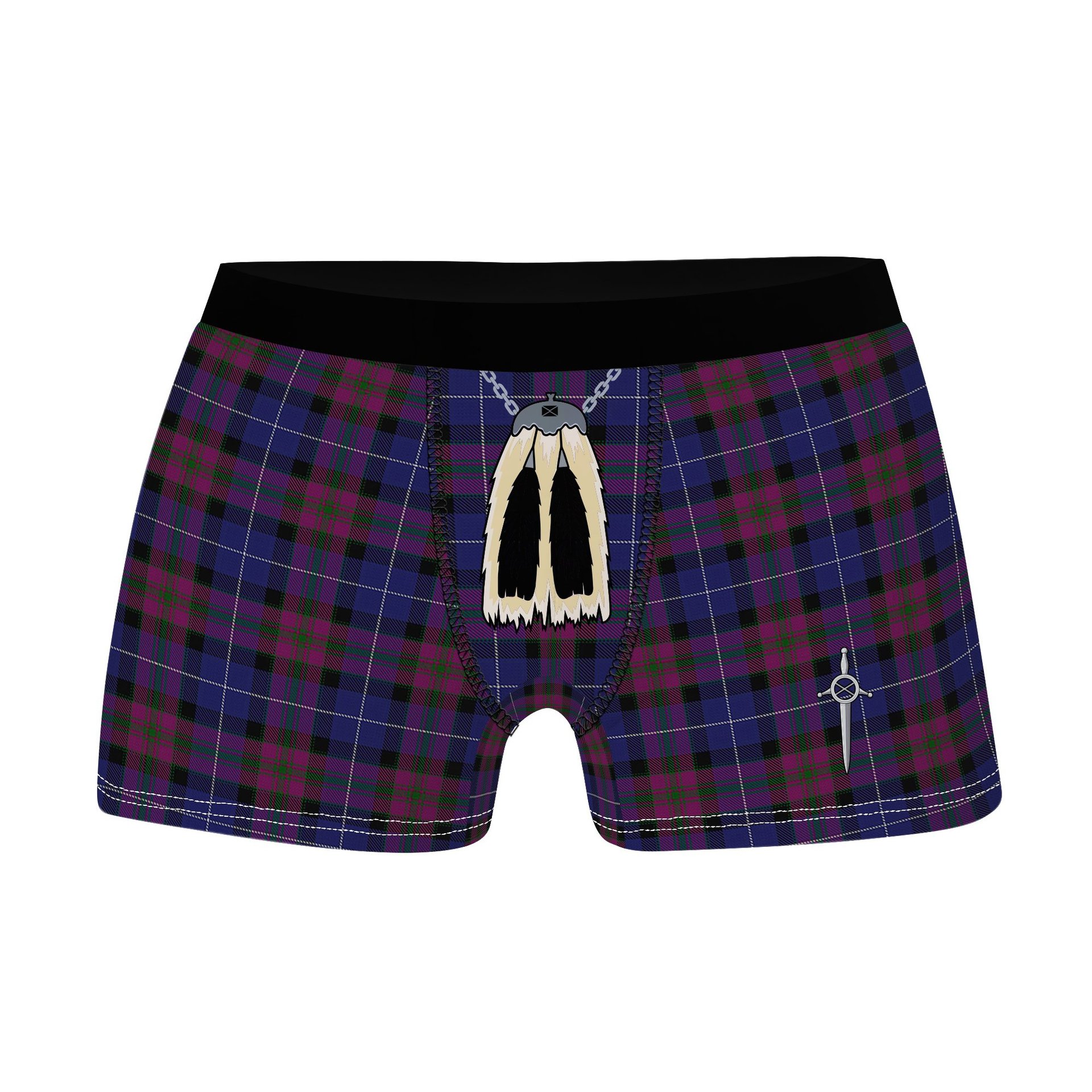 ScotsTee Shop Scottish Pride of Scotland Clan Highland Kilt Sporran Tartan Boxer Briefs