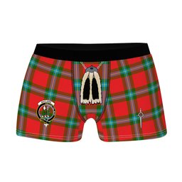 ScotsTee Shop Scottish MacLaine of Loch Buie Clan Crest Highland Kilt Sporran Tartan Boxer Briefs