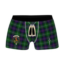 ScotsTee Shop Scottish Sutherland Clan Crest Highland Kilt Sporran Tartan Boxer Briefs