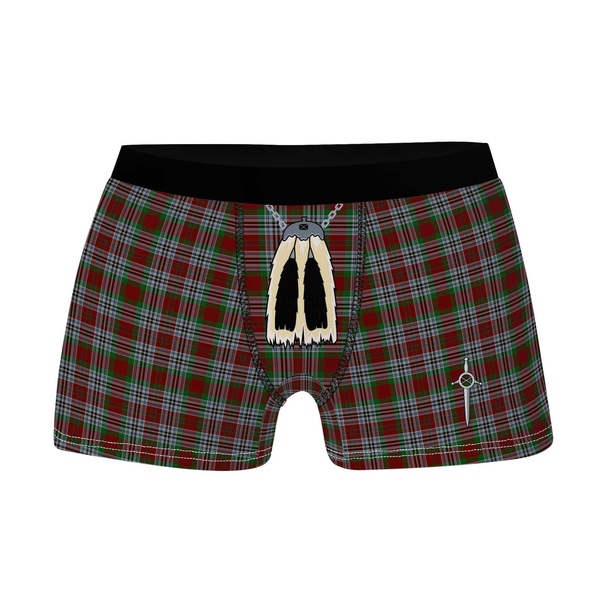 ScotsTee Shop Scottish Metcalf Clan Highland Kilt Sporran Tartan Boxer Briefs