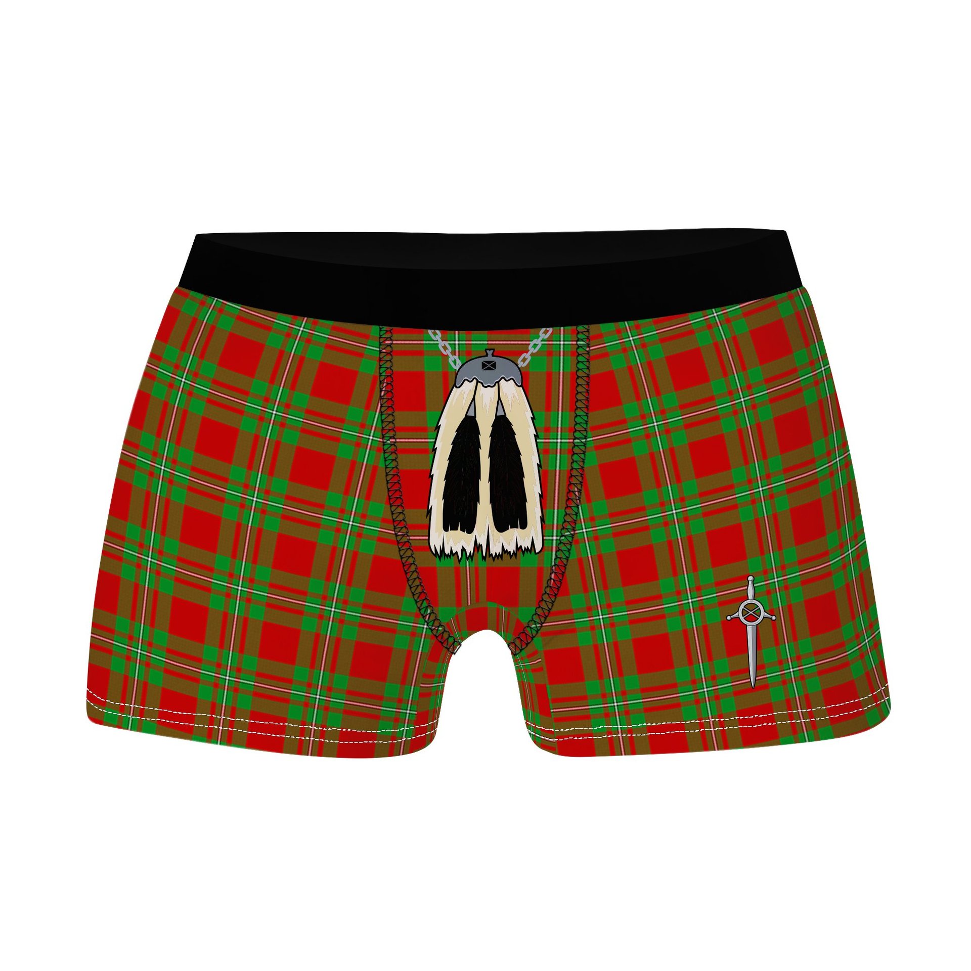 ScotsTee Shop Scottish Peter Clan Highland Kilt Sporran Tartan Boxer Briefs