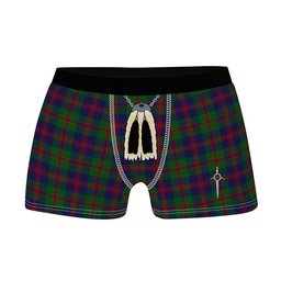 ScotsTee Shop Scottish Robertson Struan Clan Highland Kilt Sporran Tartan Boxer Briefs
