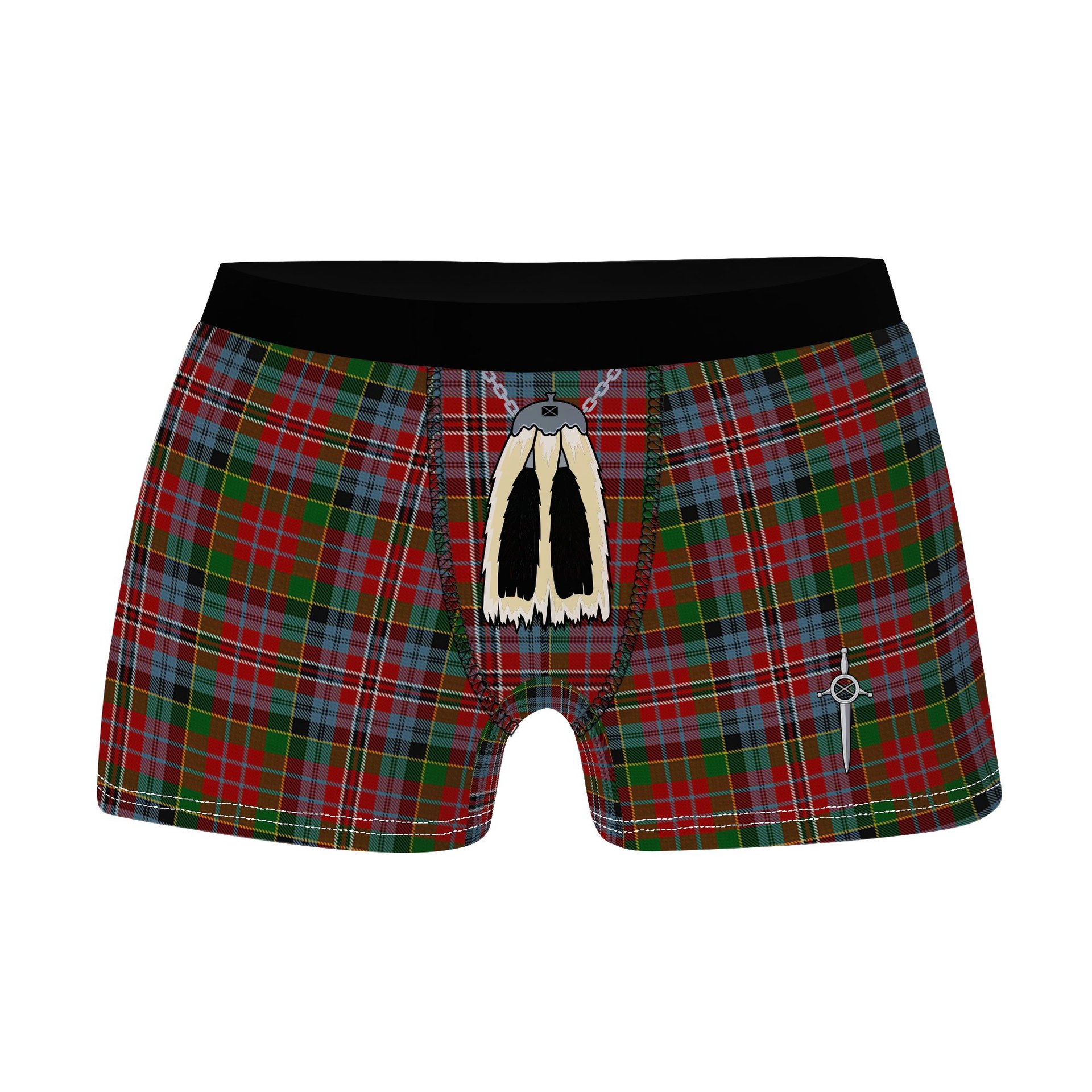 ScotsTee Shop Scottish Wilsons 043 Clan Highland Kilt Sporran Tartan Boxer Briefs