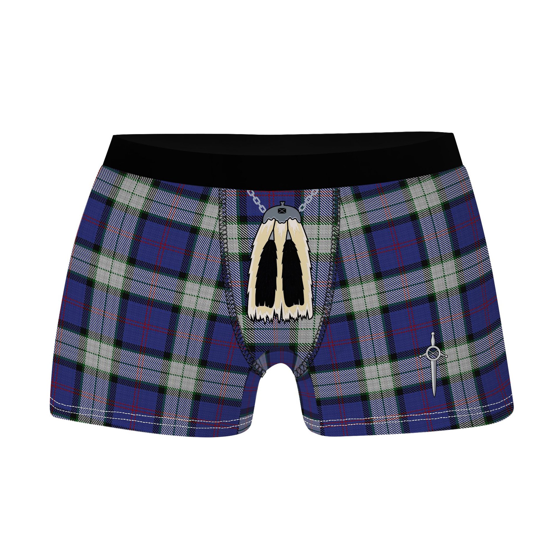 ScotsTee Shop Scottish Sinclair Dress Clan Highland Kilt Sporran Tartan Boxer Briefs
