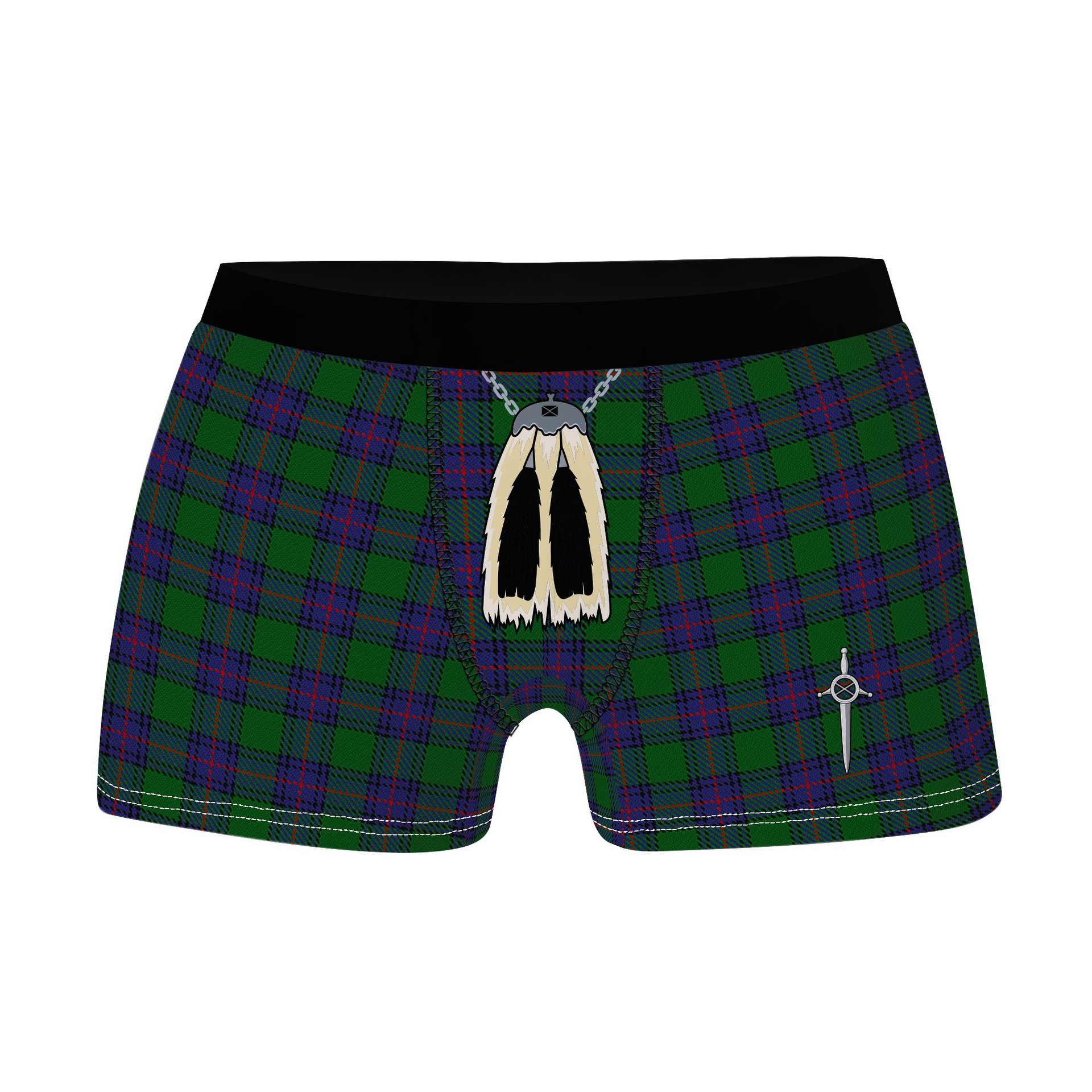 ScotsTee Shop Scottish Shaw Clan Highland Kilt Sporran Tartan Boxer Briefs