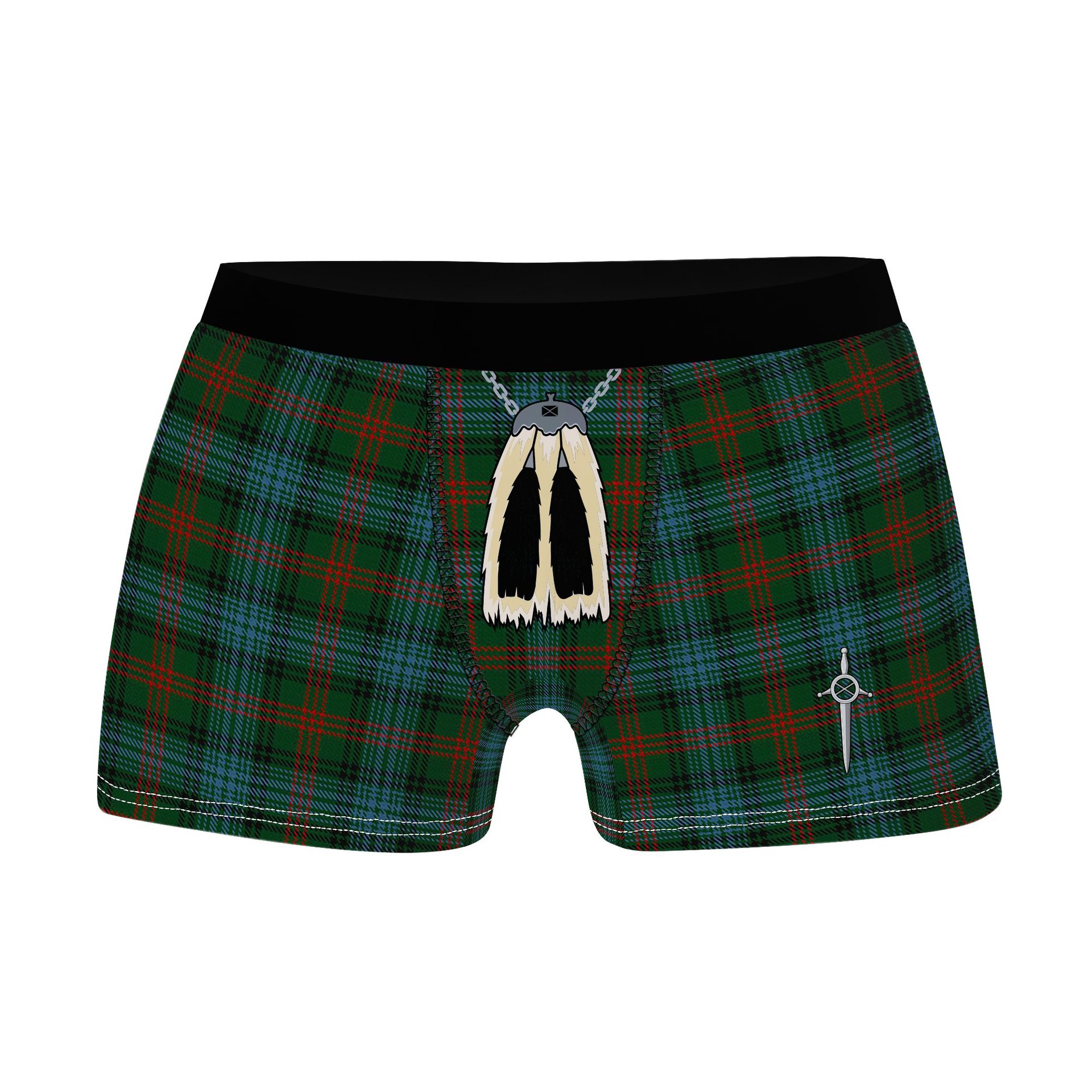 ScotsTee Shop Scottish Ross Hunting Clan Highland Kilt Sporran Tartan Boxer Briefs