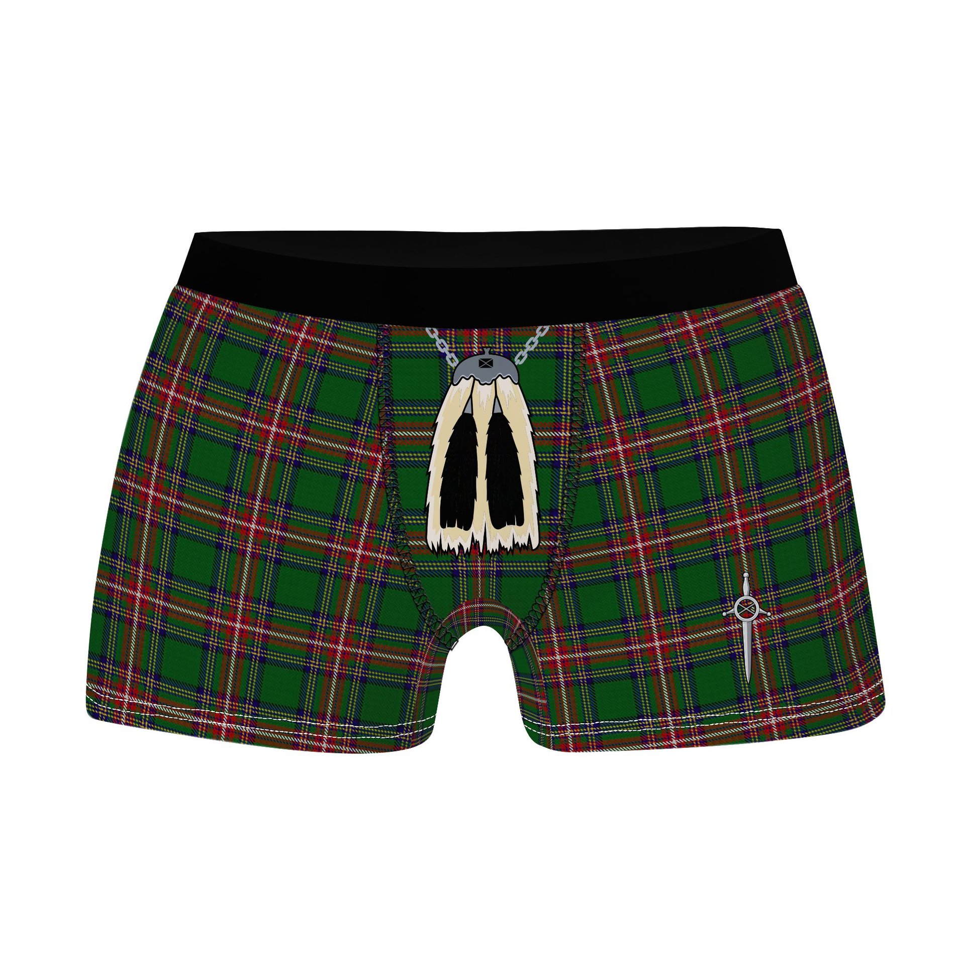 ScotsTee Shop Scottish Seller Clan Highland Kilt Sporran Tartan Boxer Briefs