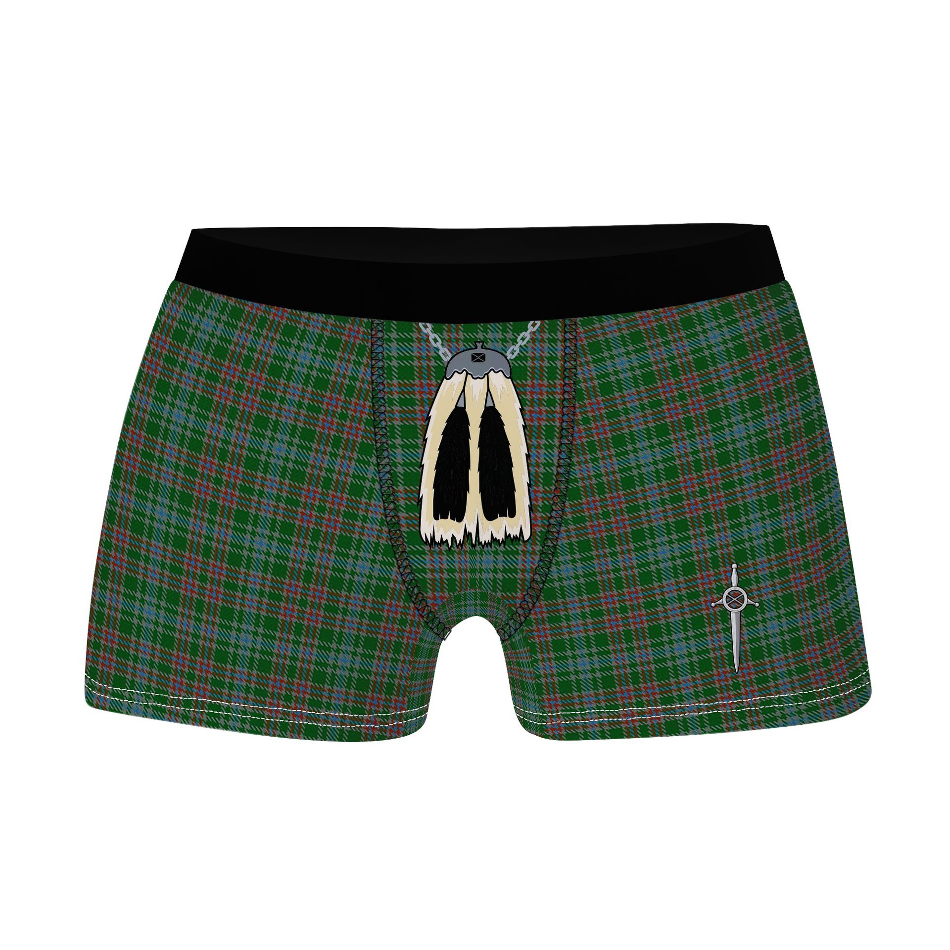 ScotsTee Shop Scottish Ralston USA Clan Highland Kilt Sporran Tartan Boxer Briefs