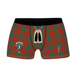 ScotsTee Shop Scottish Robertson Ancient Clan Crest Highland Kilt Sporran Tartan Boxer Briefs
