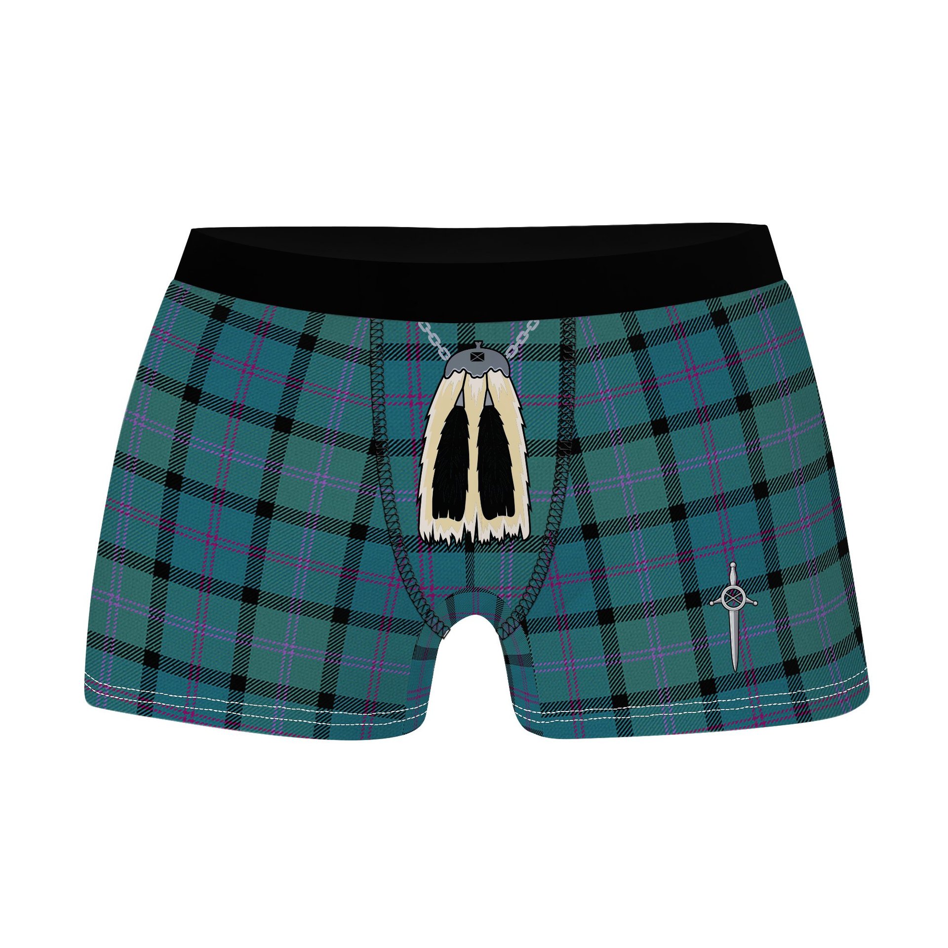 ScotsTee Shop Scottish Thompson Ancient Clan Highland Kilt Sporran Tartan Boxer Briefs