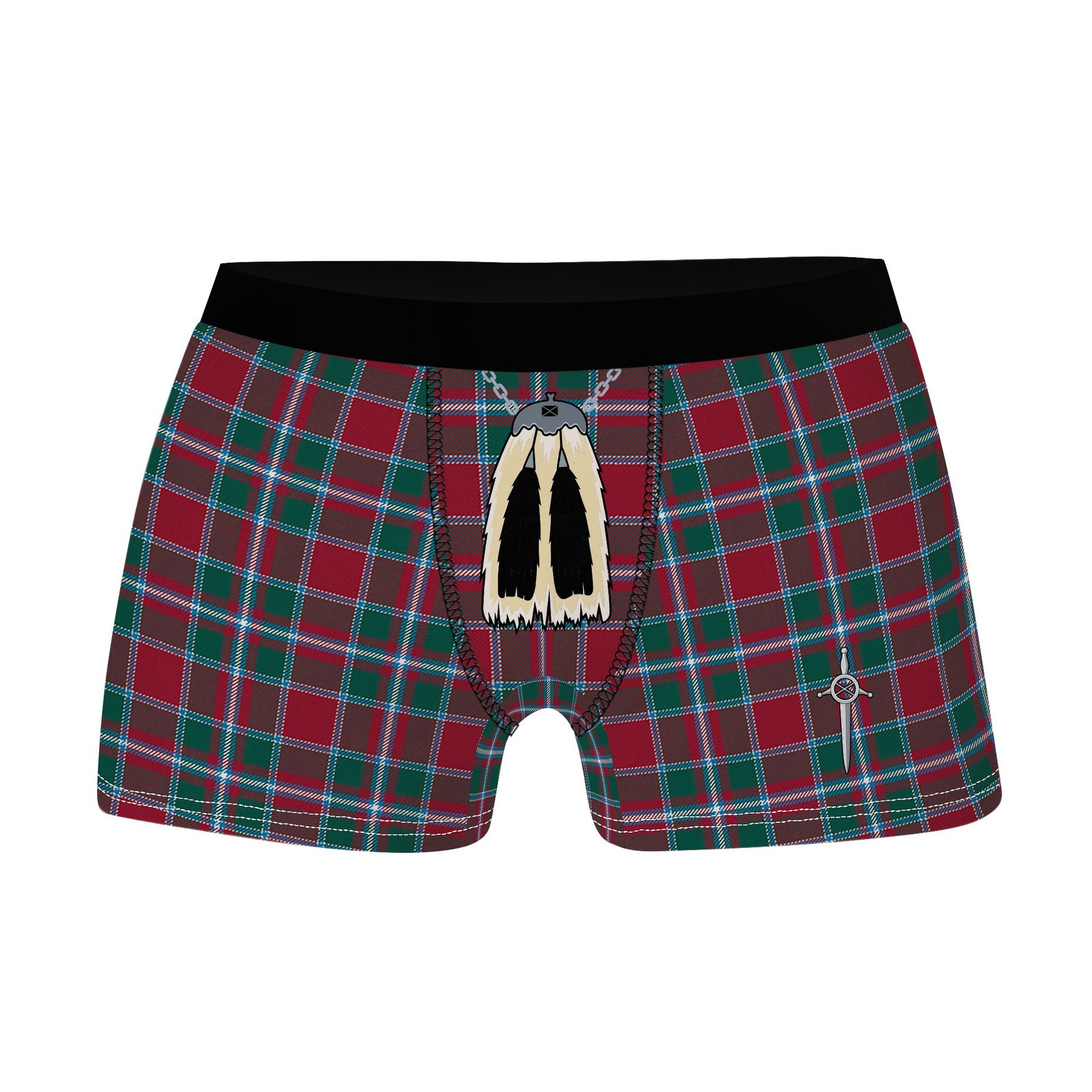 ScotsTee Shop Scottish Spence Modern Clan Clan Highland Kilt Sporran Tartan Boxer Briefs