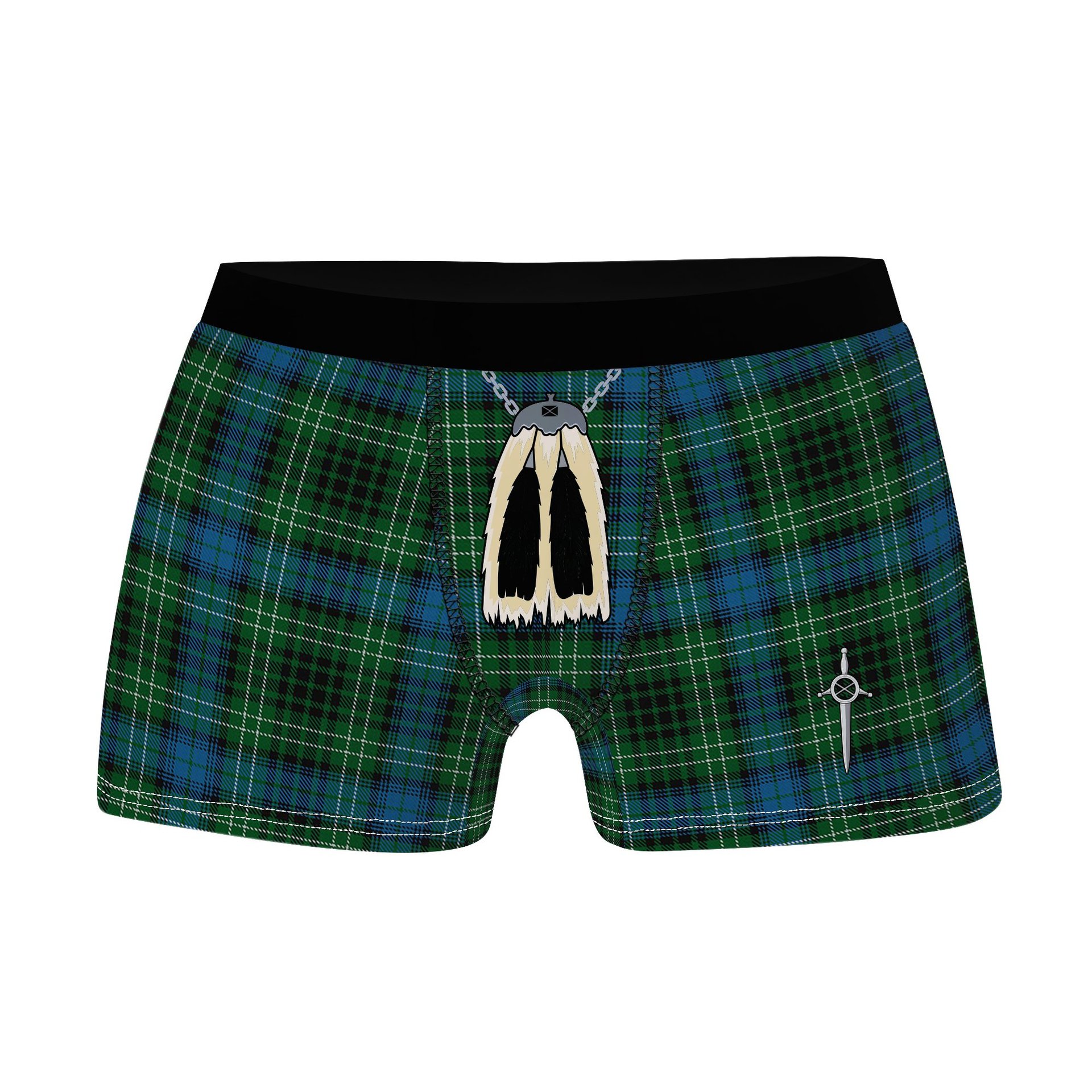 ScotsTee Shop Scottish O_Donohue Clan Highland Kilt Sporran Tartan Boxer Briefs