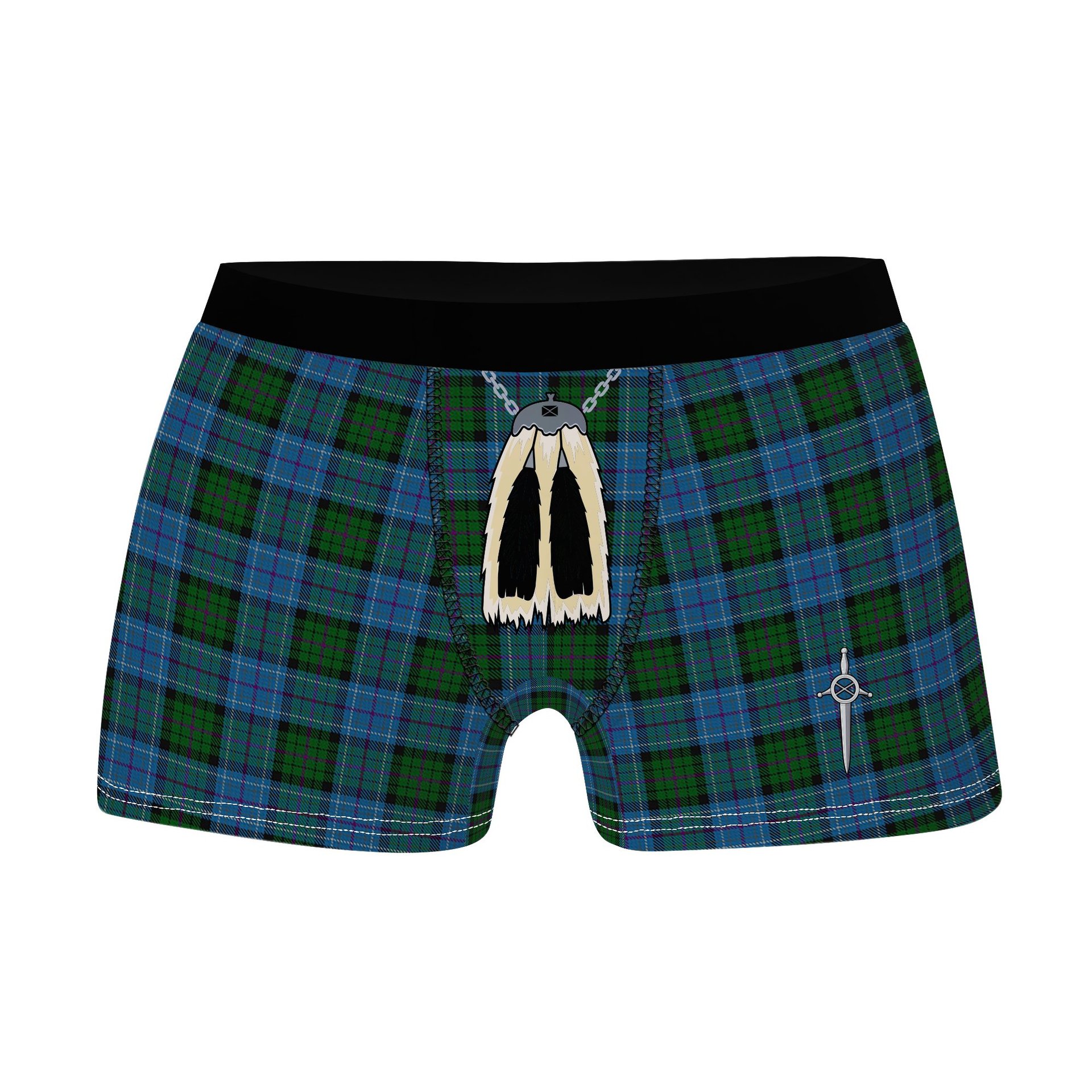 ScotsTee Shop Scottish Smithers Clan Highland Kilt Sporran Tartan Boxer Briefs