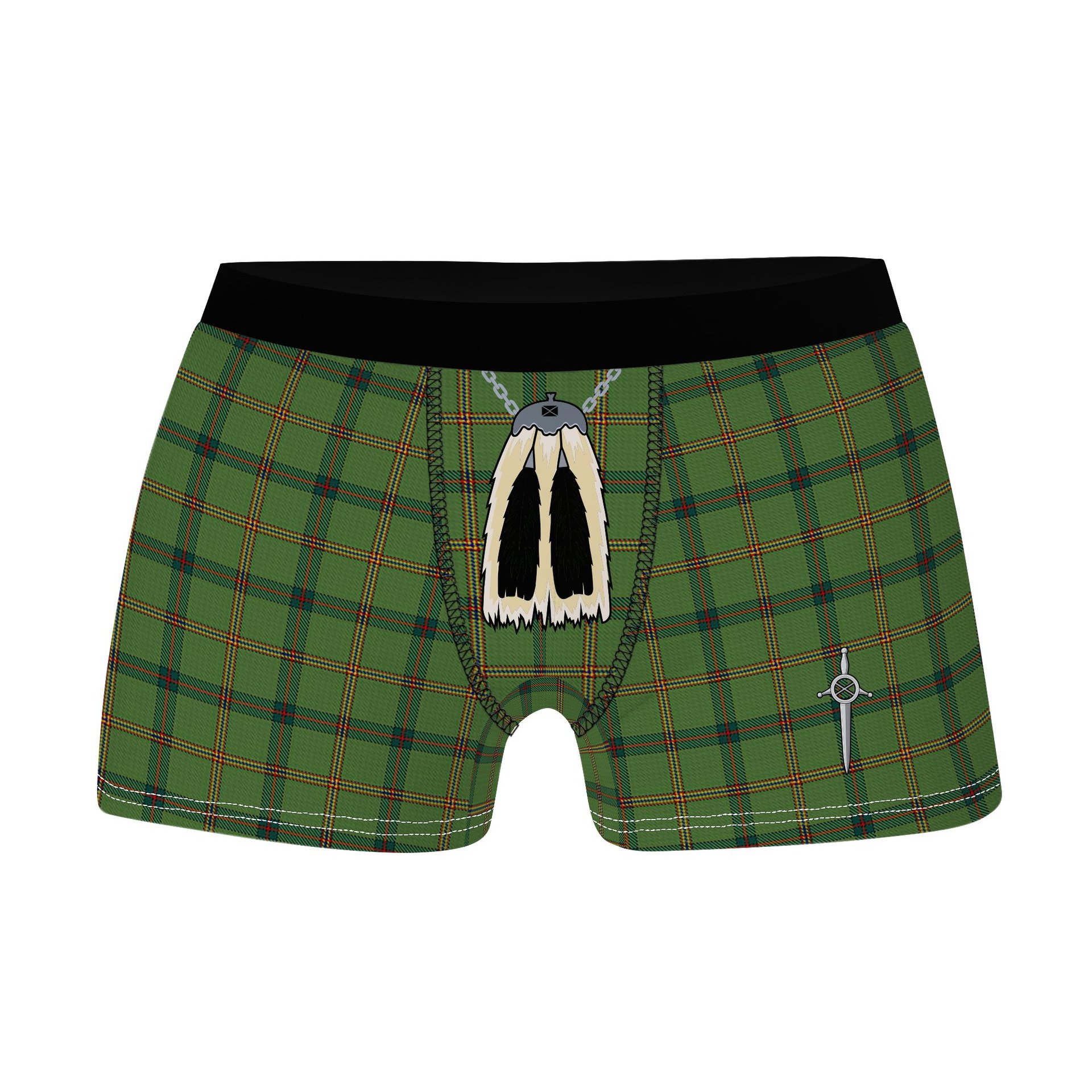 ScotsTee Shop Scottish Strachan Hunting Clan Highland Kilt Sporran Tartan Boxer Briefs