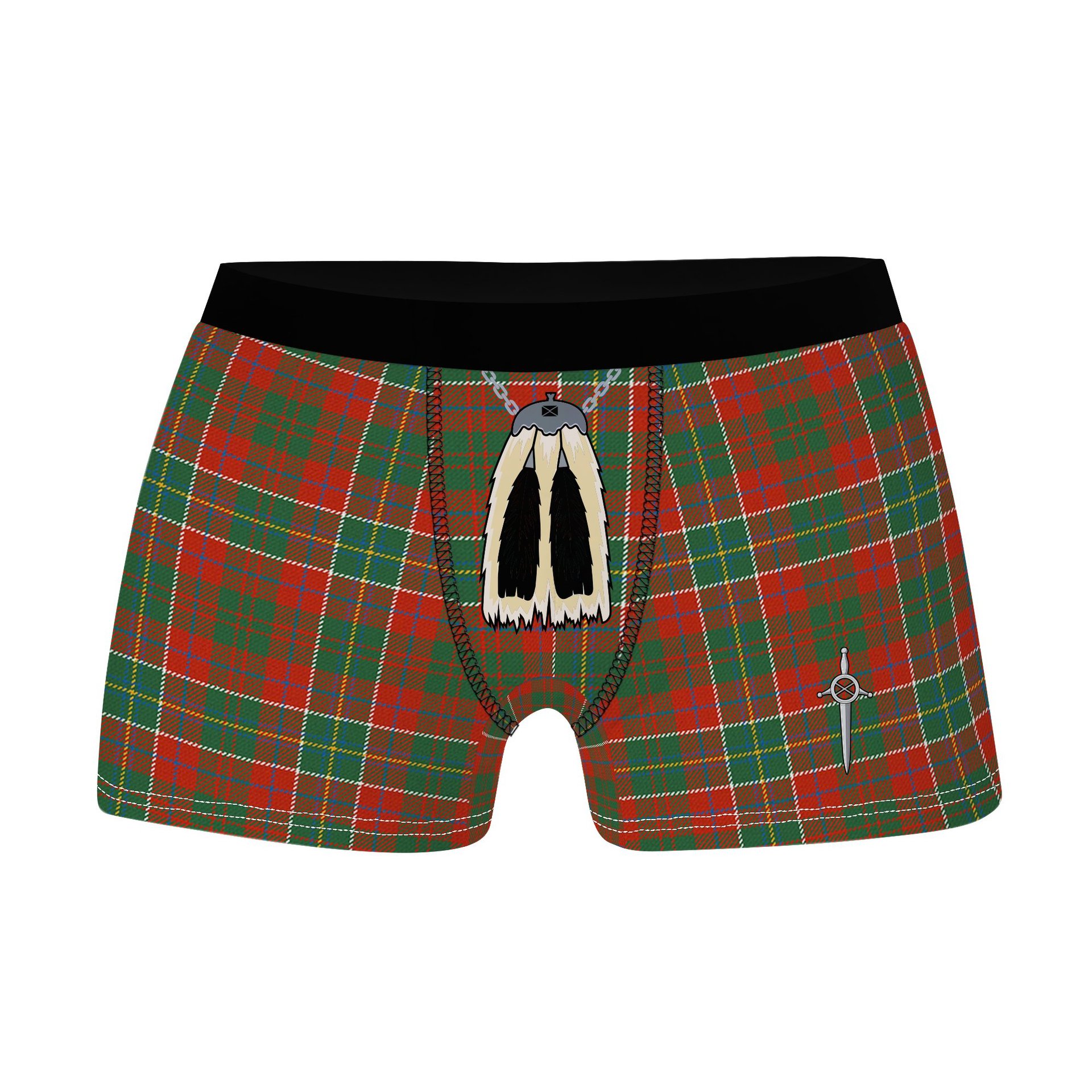 ScotsTee Shop Scottish Russell USA Ancient Clan Highland Kilt Sporran Tartan Boxer Briefs