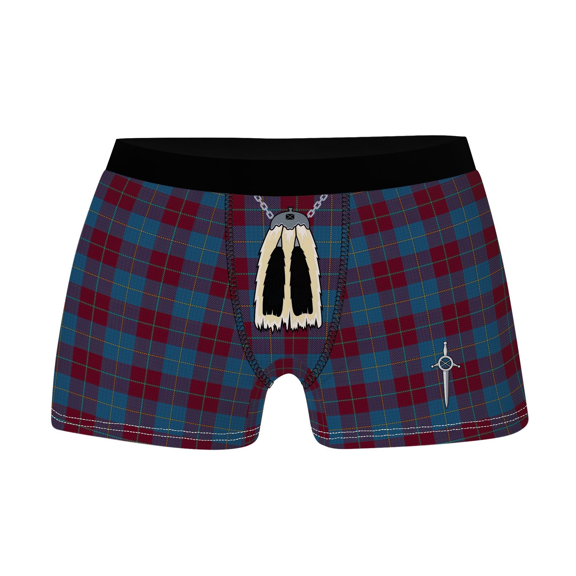 ScotsTee Shop Scottish Reagan Clan Highland Kilt Sporran Tartan Boxer Briefs
