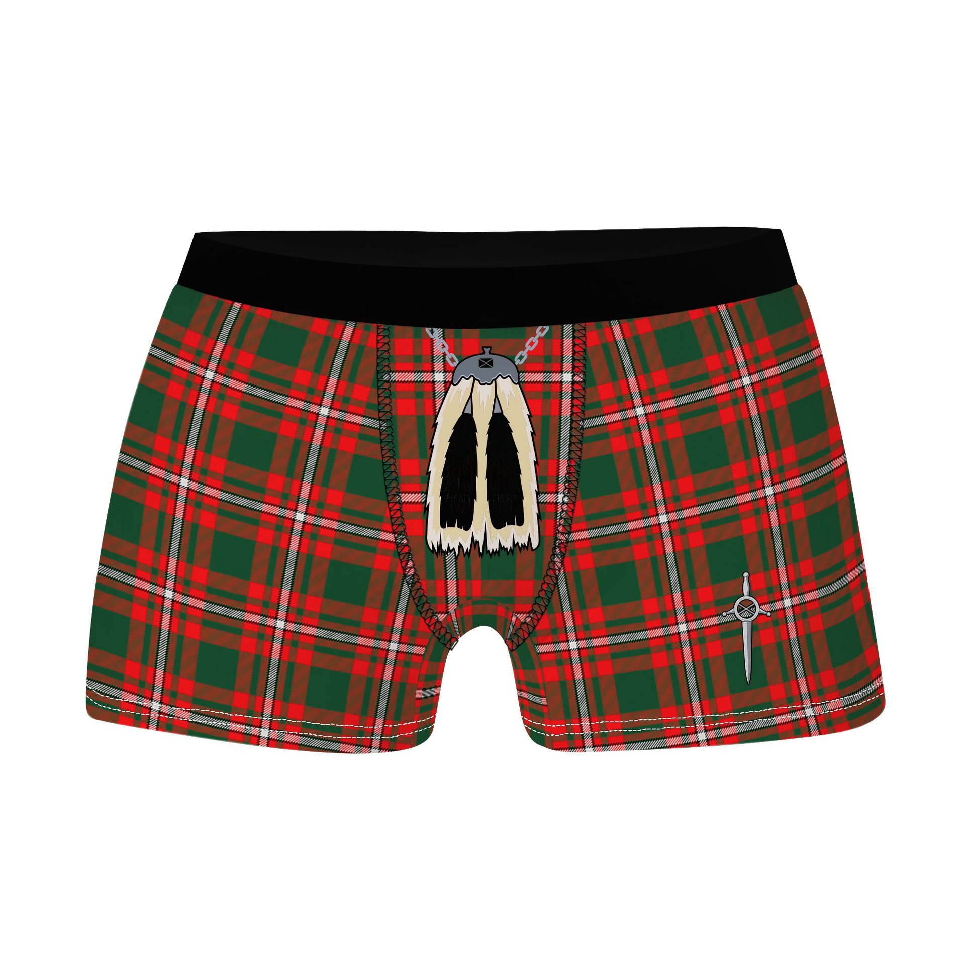 ScotsTee Shop Scottish Princess Margaret Clan Highland Kilt Sporran Tartan Boxer Briefs