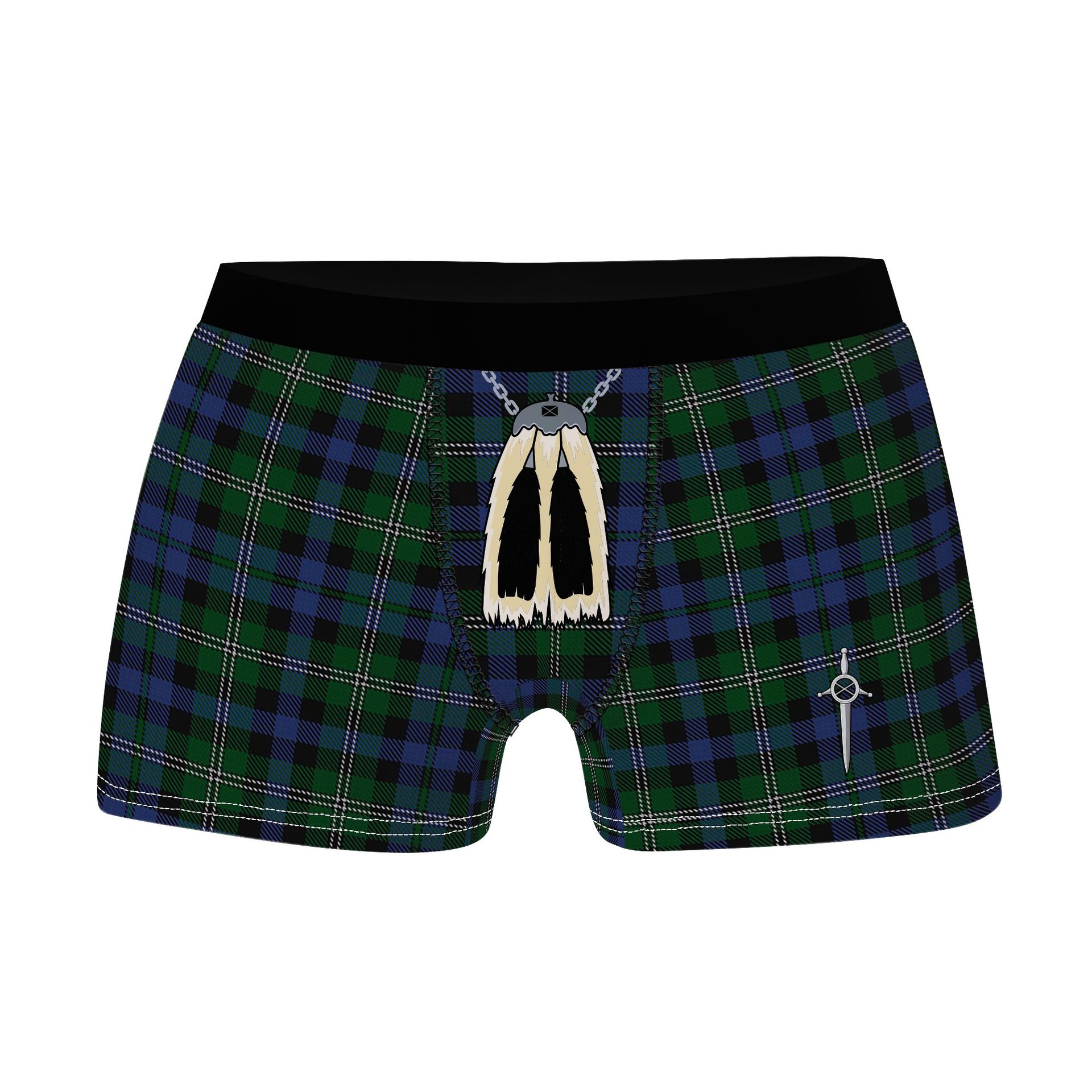 ScotsTee Shop Scottish Stephenson Hunting Clan Highland Kilt Sporran Tartan Boxer Briefs