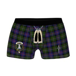ScotsTee Shop Scottish Malcolm 1840 Clan Crest Highland Kilt Sporran Tartan Boxer Briefs