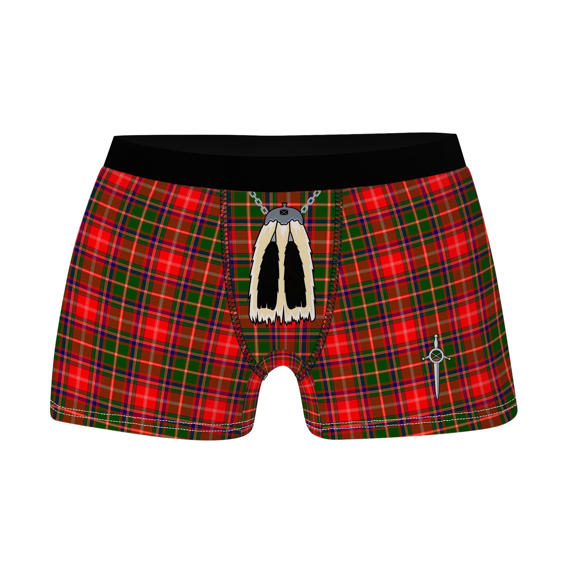 ScotsTee Shop Scottish Somerville Sc Clan Highland Kilt Sporran Tartan Boxer Briefs