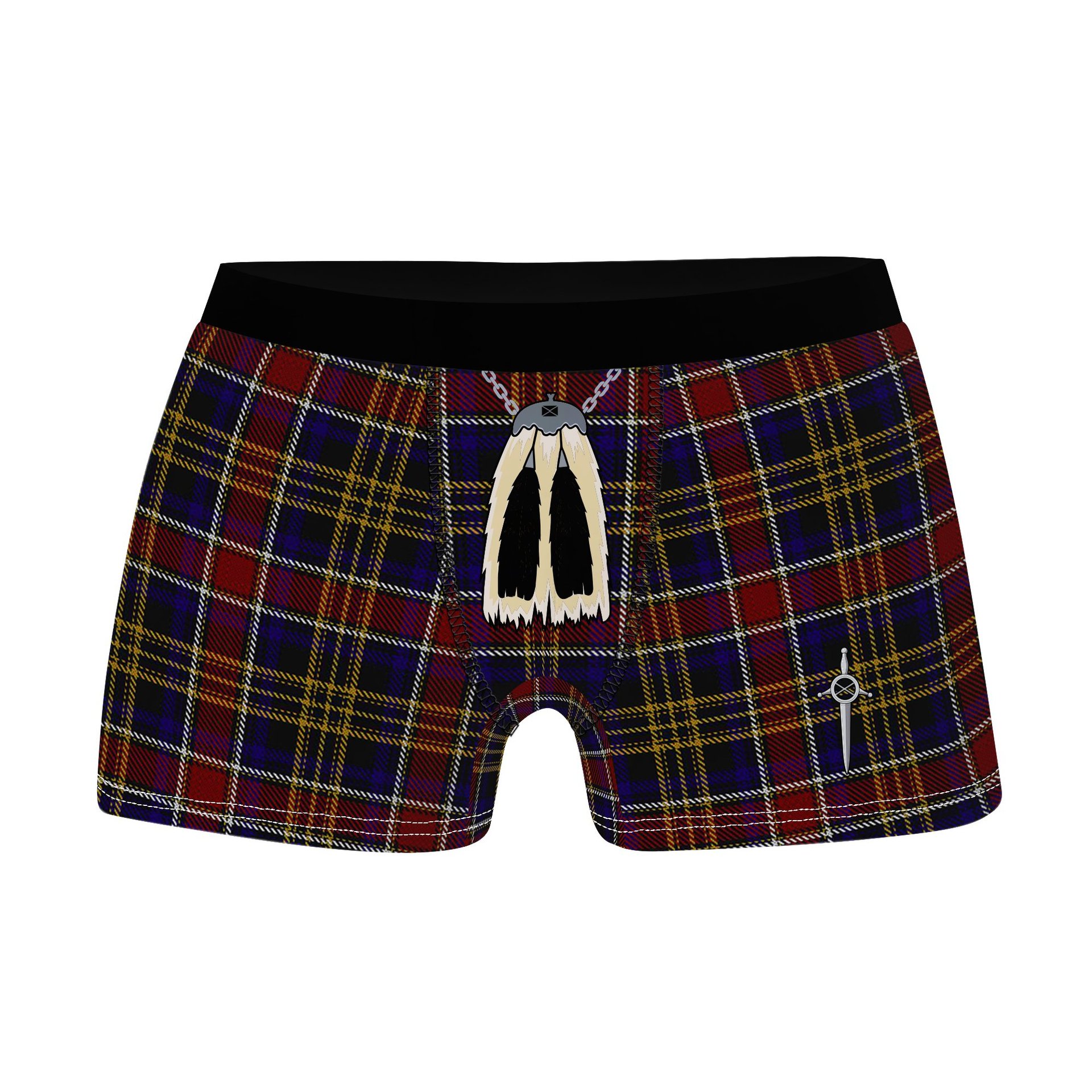 ScotsTee Shop Scottish Ruxton Clan Highland Kilt Sporran Tartan Boxer Briefs