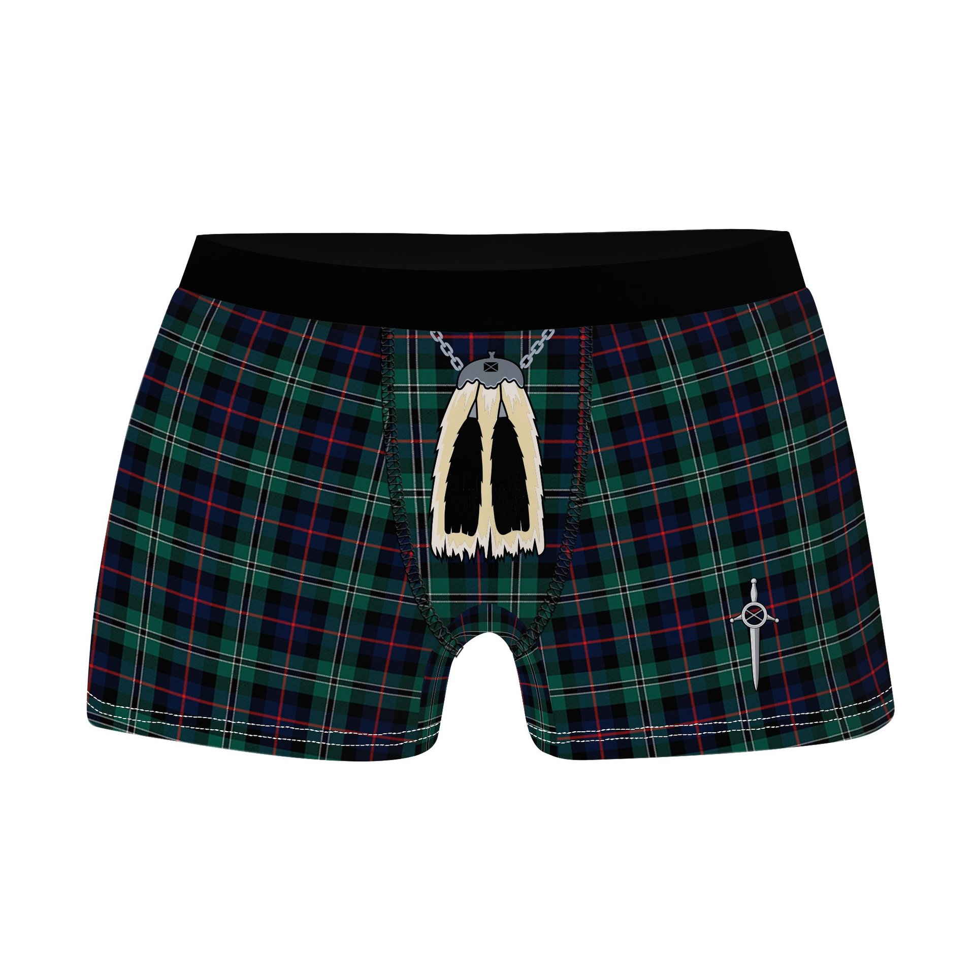 ScotsTee Shop Scottish Rollo Hunting Clan Highland Kilt Sporran Tartan Boxer Briefs