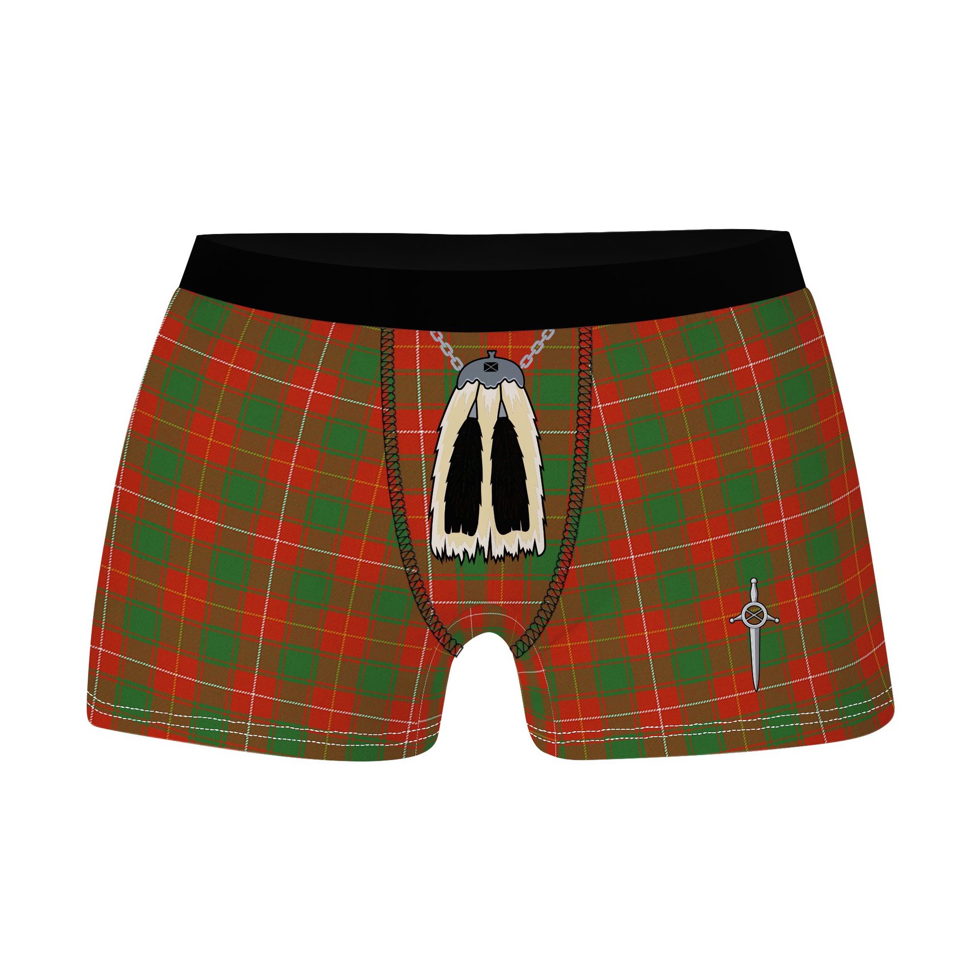 ScotsTee Shop Scottish MacPhee Ancient Clan Highland Kilt Sporran Tartan Boxer Briefs