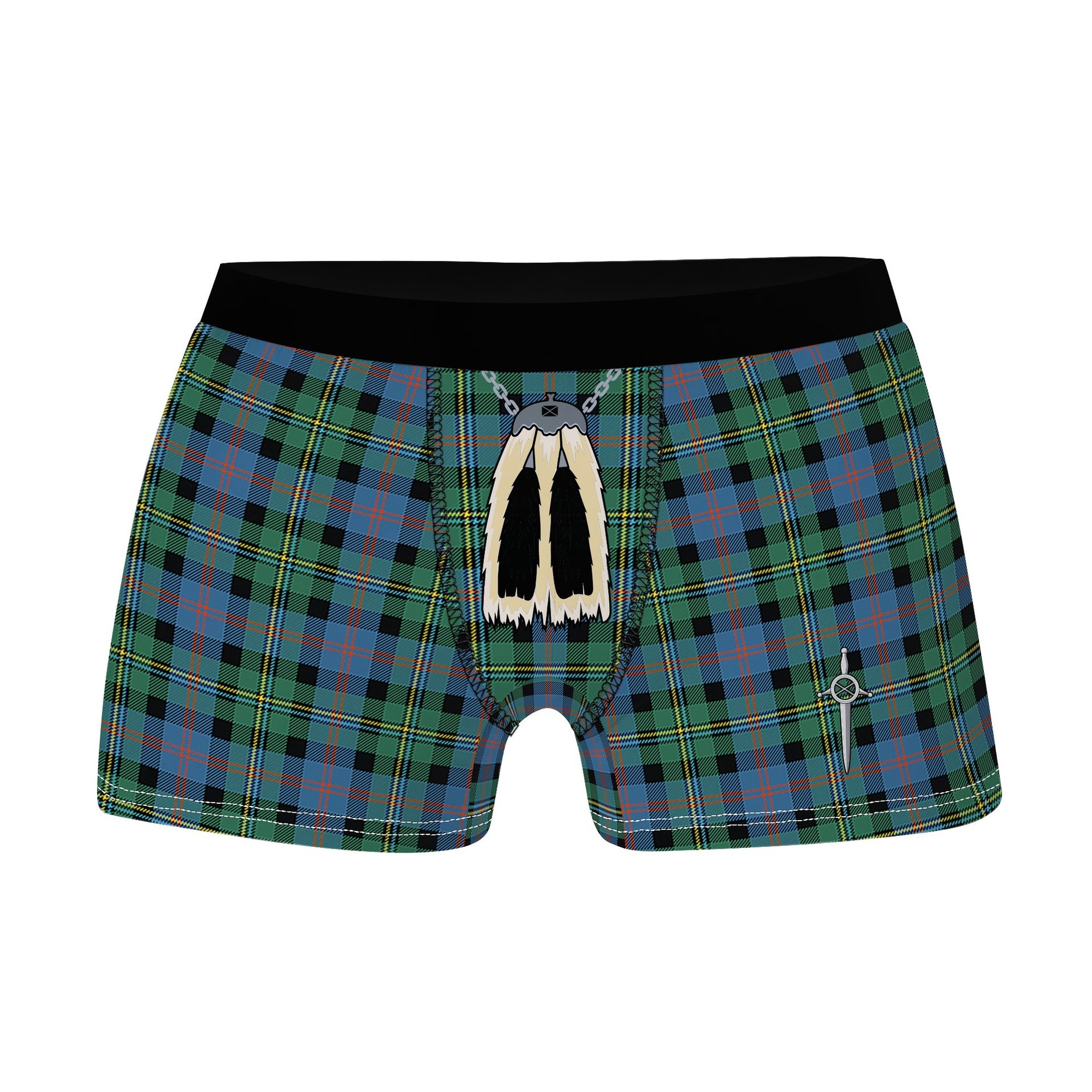 ScotsTee Shop Scottish Malcolm Ancient Clan Highland Kilt Sporran Tartan Boxer Briefs