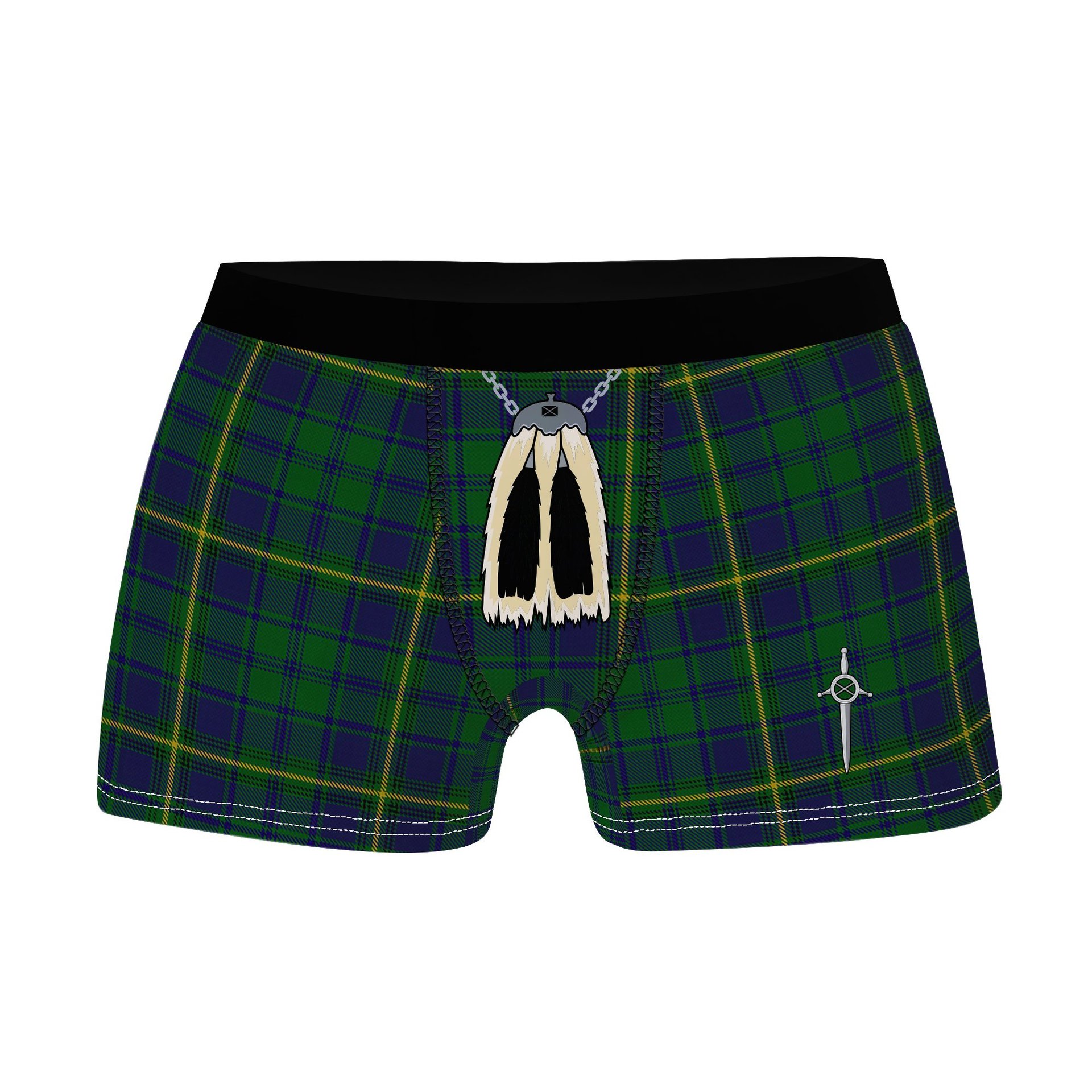 ScotsTee Shop Scottish Princess Beatrice Hunting Clan Highland Kilt Sporran Tartan Boxer Briefs