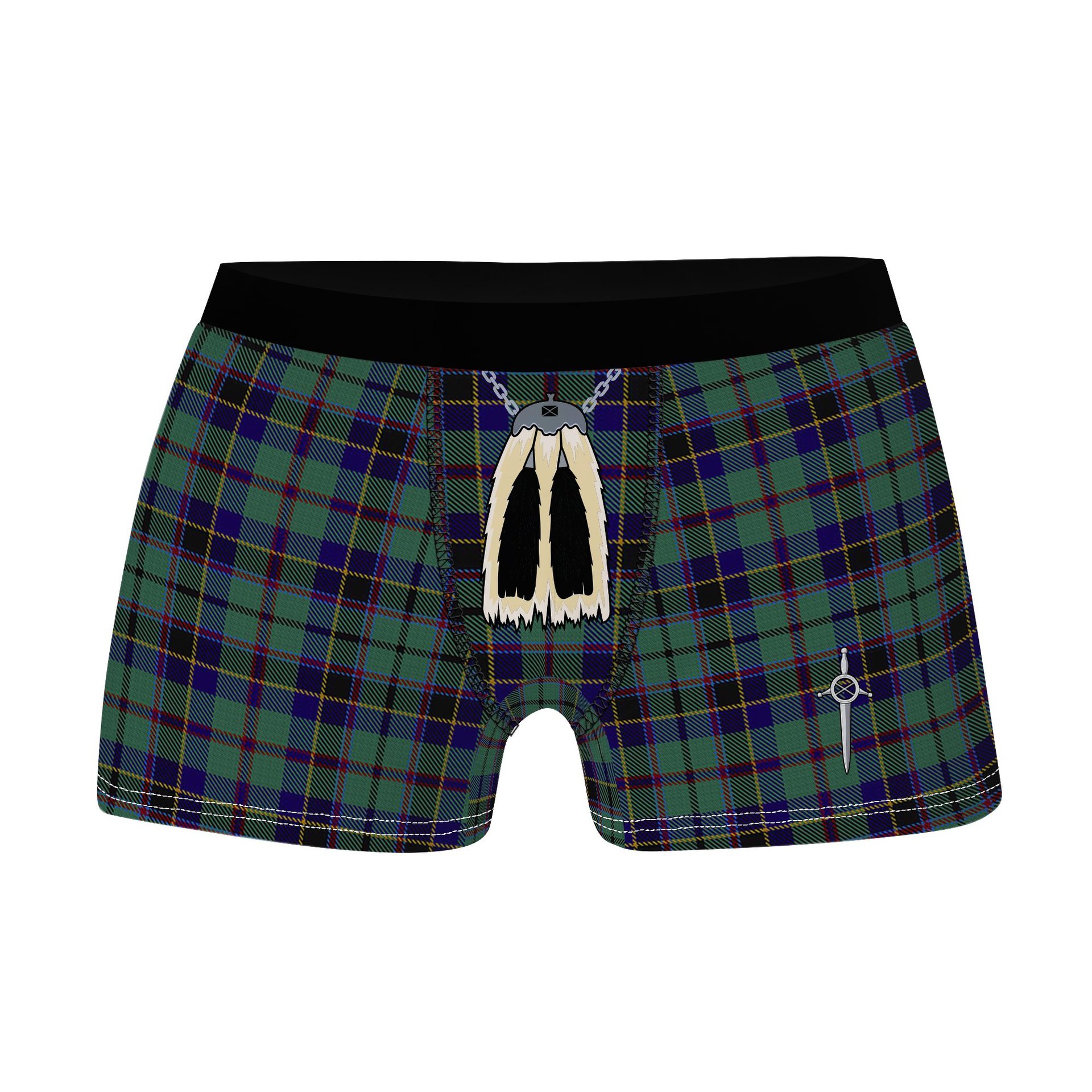 ScotsTee Shop Scottish Stephenson Clan Highland Kilt Sporran Tartan Boxer Briefs