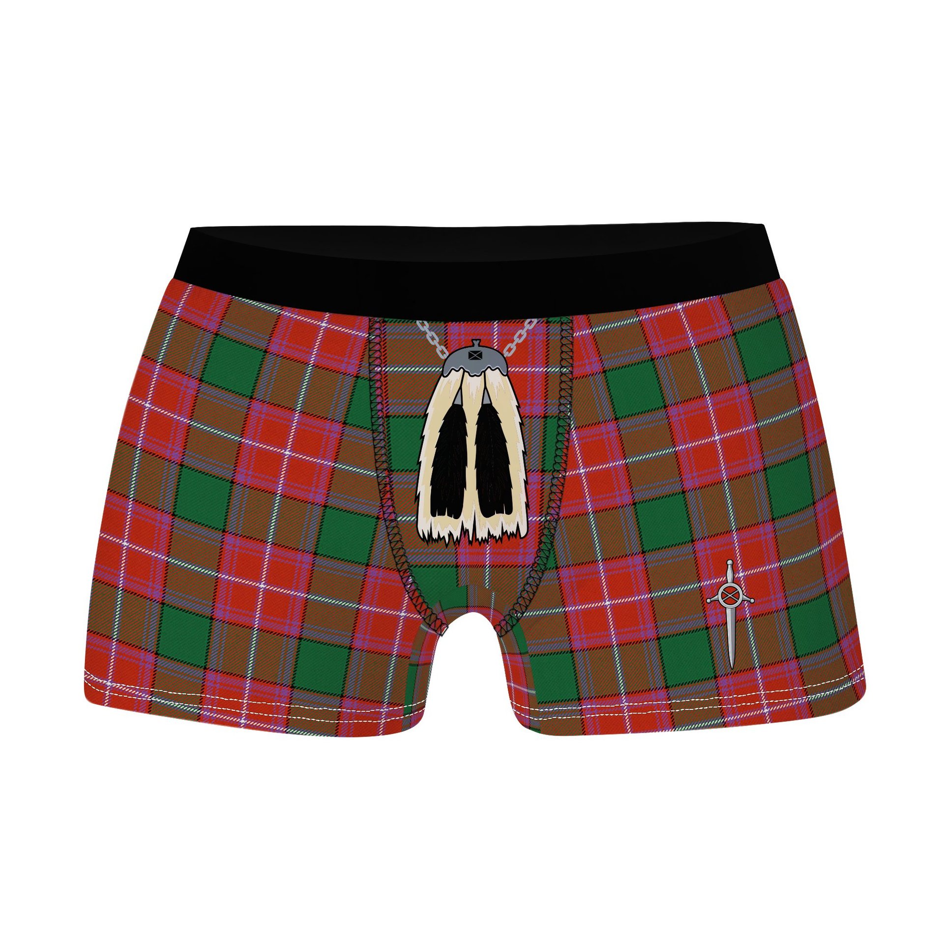 ScotsTee Shop Scottish Rattray Ancient Clan Highland Kilt Sporran Tartan Boxer Briefs