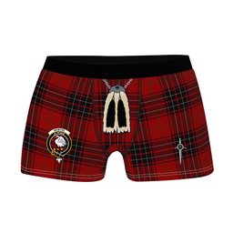 ScotsTee Shop Scottish Wemyss Clan Crest Highland Kilt Sporran Tartan Boxer Briefs
