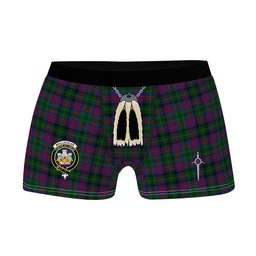 ScotsTee Shop Scottish MacLachlan Hunting Clan Crest Highland Kilt Sporran Tartan Boxer Briefs