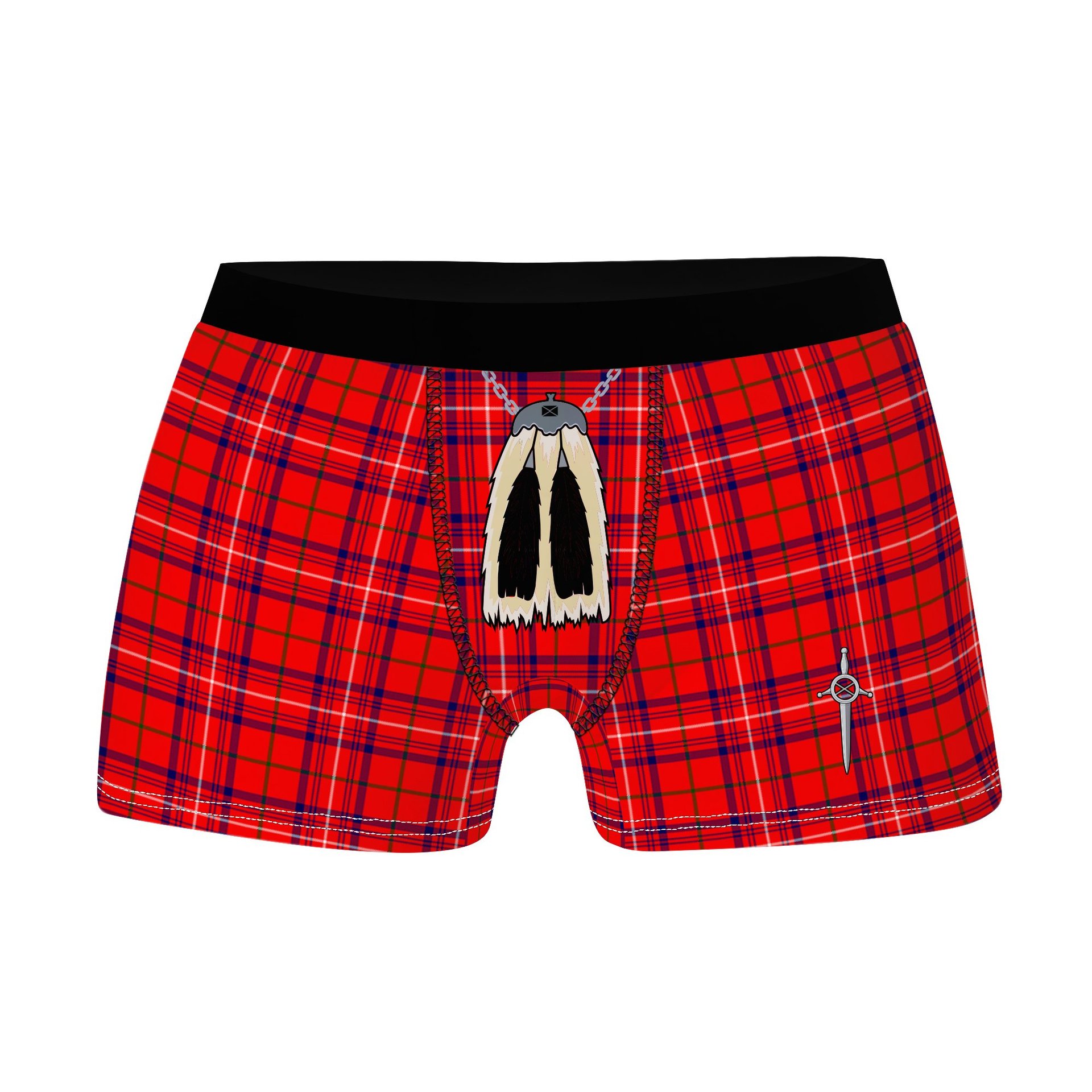 ScotsTee Shop Scottish Rose SC Clan Highland Kilt Sporran Tartan Boxer Briefs