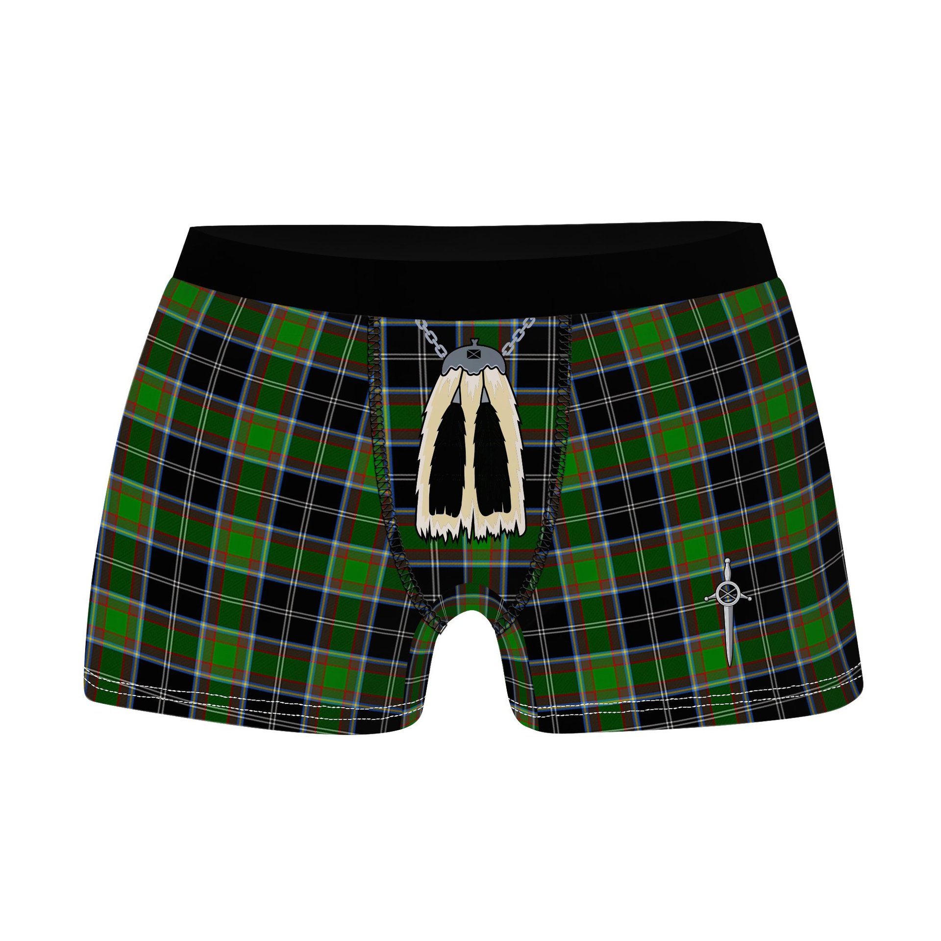 ScotsTee Shop Scottish Webster SC Clan Highland Kilt Sporran Tartan Boxer Briefs