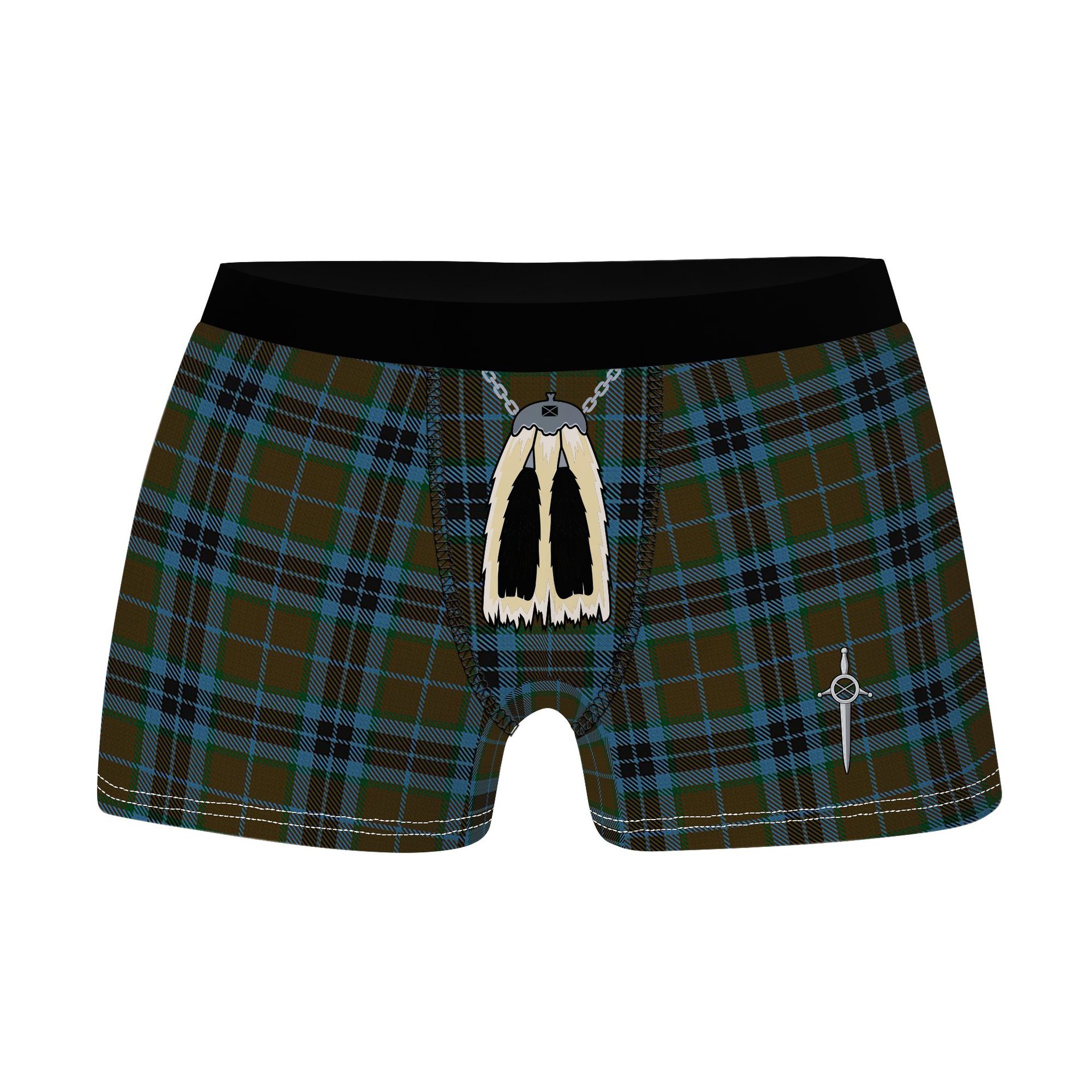 ScotsTee Shop Scottish Thomson Hunting Clan Highland Kilt Sporran Tartan Boxer Briefs