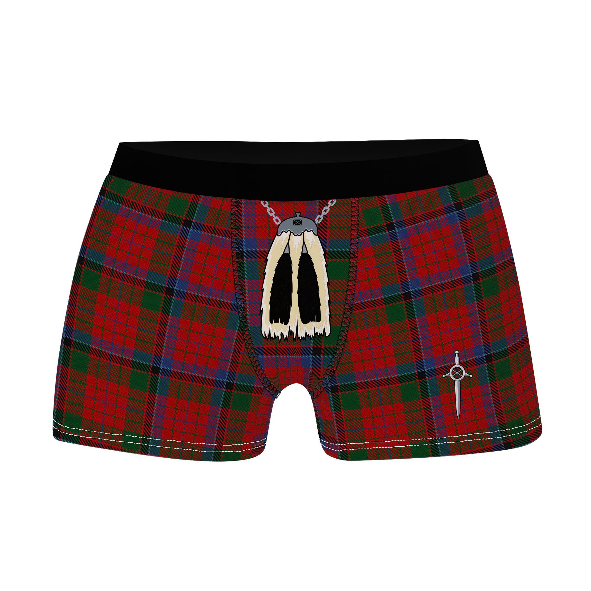 ScotsTee Shop Scottish Nicolson Clan Highland Kilt Sporran Tartan Boxer Briefs