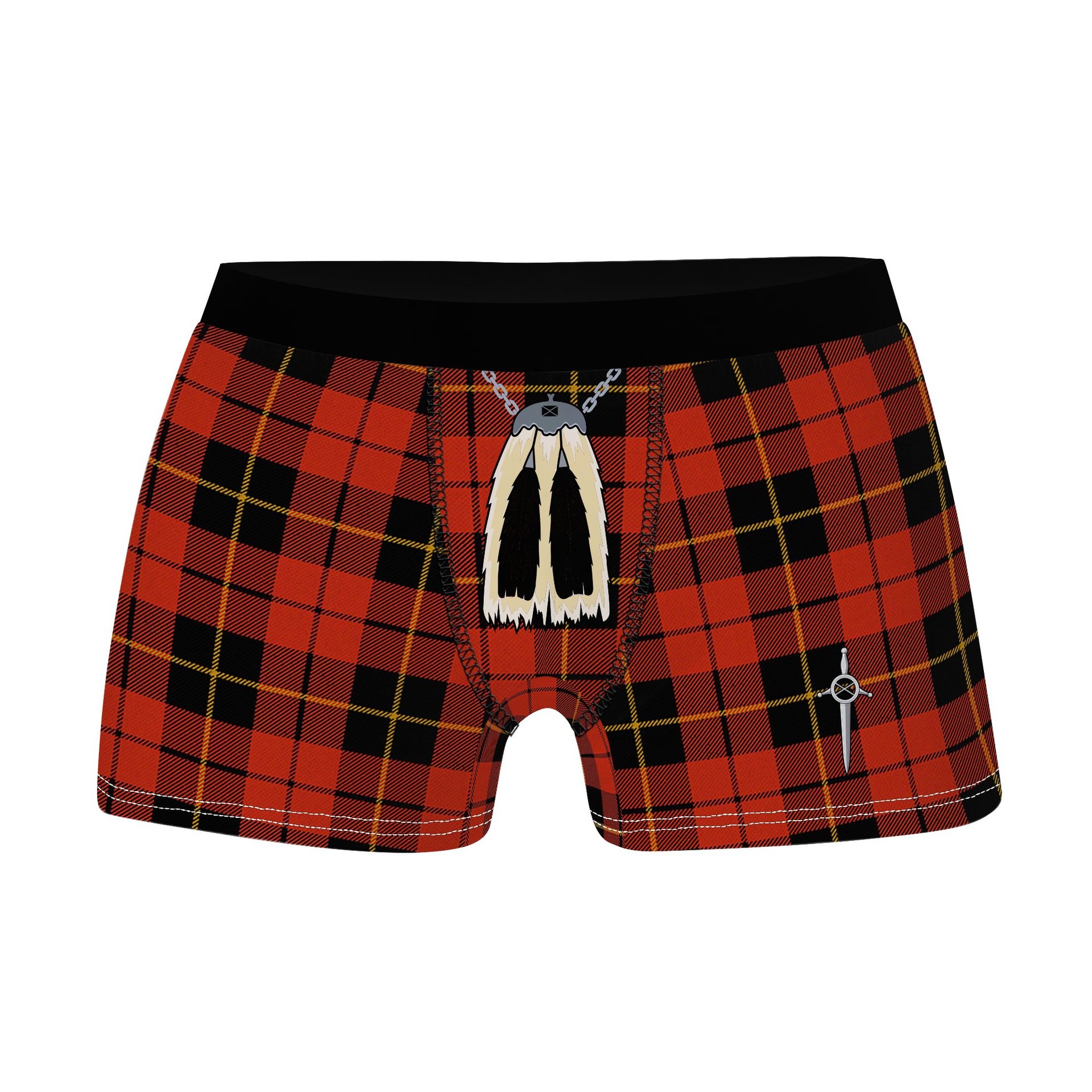 ScotsTee Shop Scottish Wallace Ancient Clan Highland Kilt Sporran Tartan Boxer Briefs