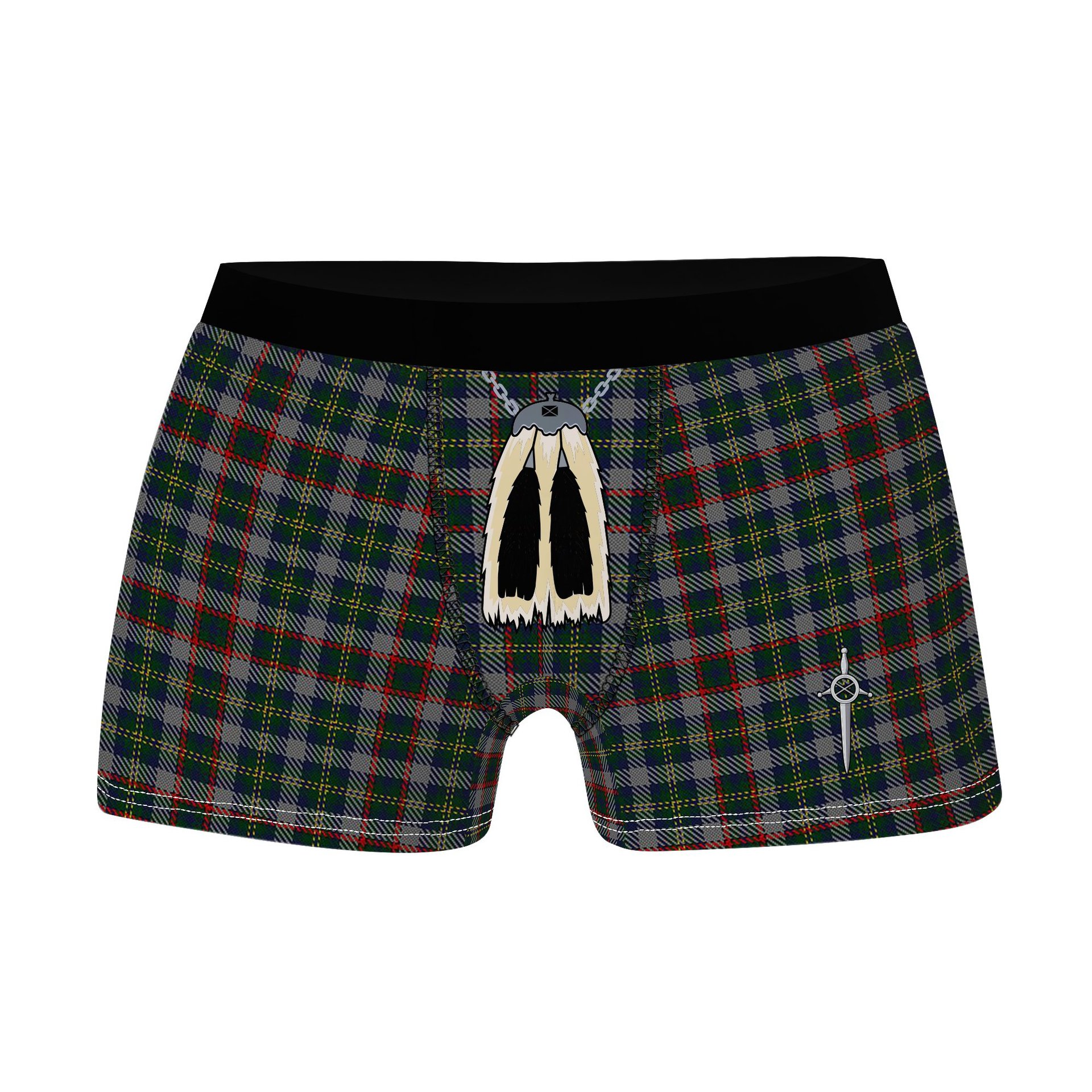 ScotsTee Shop Scottish Penman 2 Clan Highland Kilt Sporran Tartan Boxer Briefs
