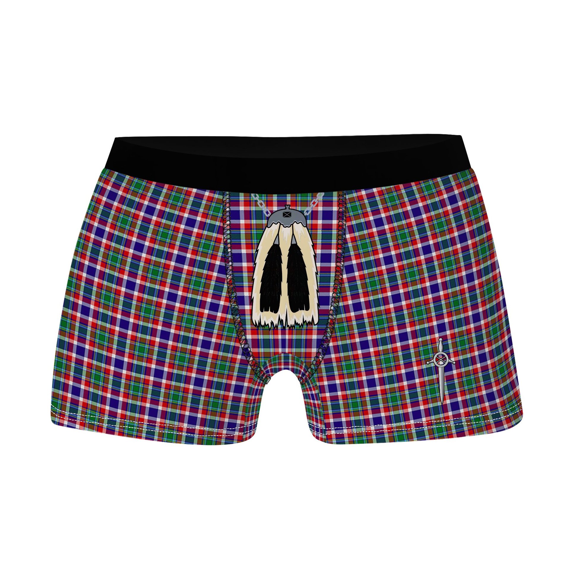 ScotsTee Shop Scottish Ohio District Clan Highland Kilt Sporran Tartan Boxer Briefs