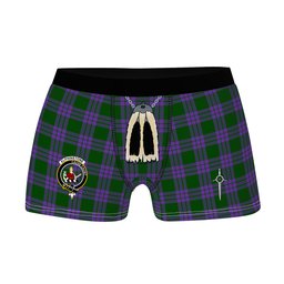 ScotsTee Shop Scottish Elphinstone Clan Crest Highland Kilt Sporran Tartan Boxer Briefs