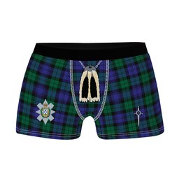 ScotsTee Shop Scottish Black Watch Modern Clan Crest Highland Kilt Sporran Tartan Boxer Briefs
