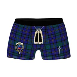 ScotsTee Shop Scottish Weir Ancient Tartan Clan Crest Highland Kilt Sporran Tartan Boxer Briefs