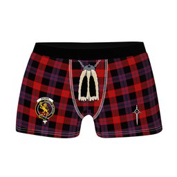 ScotsTee Shop Scottish Brown Modern Clan Crest Highland Kilt Sporran Tartan Boxer Briefs