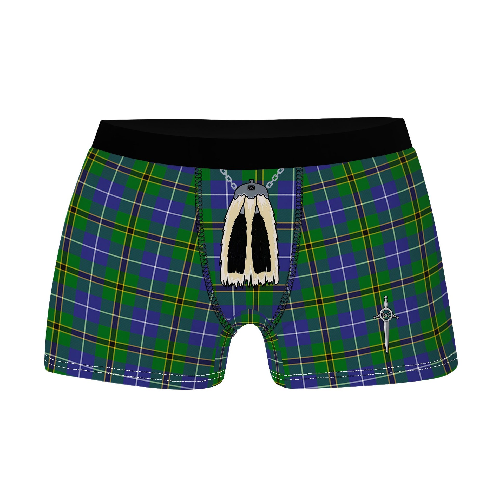 ScotsTee Shop Scottish Turnbull Hunting SC Clan Highland Kilt Sporran Tartan Boxer Briefs